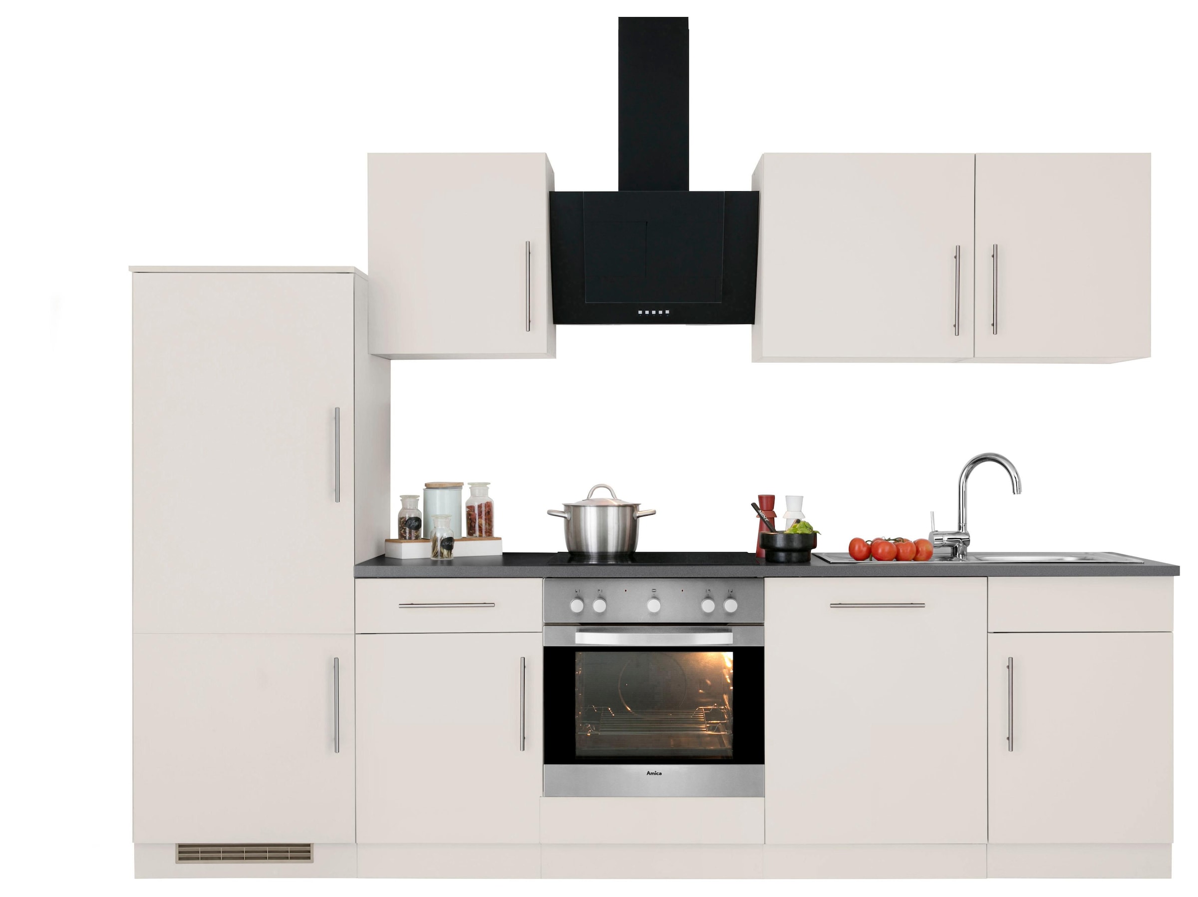 wiho Küchen Küchenzeile »Cali« ohne E-Geräte, Breite 280 cm