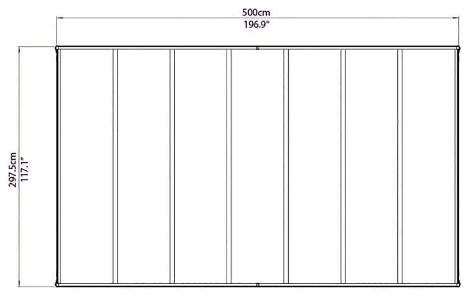 Palram - Canopia Einzelcarport »Verona«, Aluminium, 263 cm, Anthrazit, 6mm starke Polycarbonat-Stegplatten