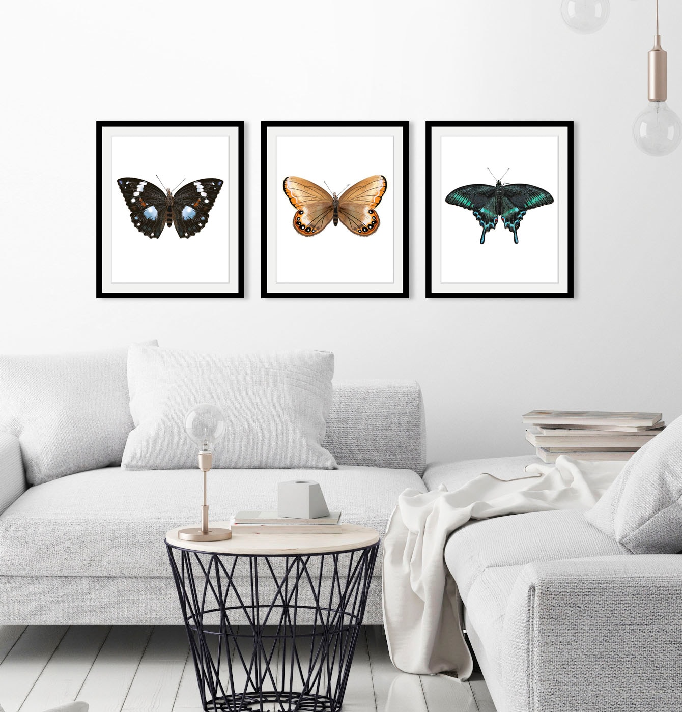 queence Bild »Lexy« Insekten | Kunst | Schmetterlinge 1 Stk. tlg. HD Premium Poster-Druck inkl. Holzrahmen