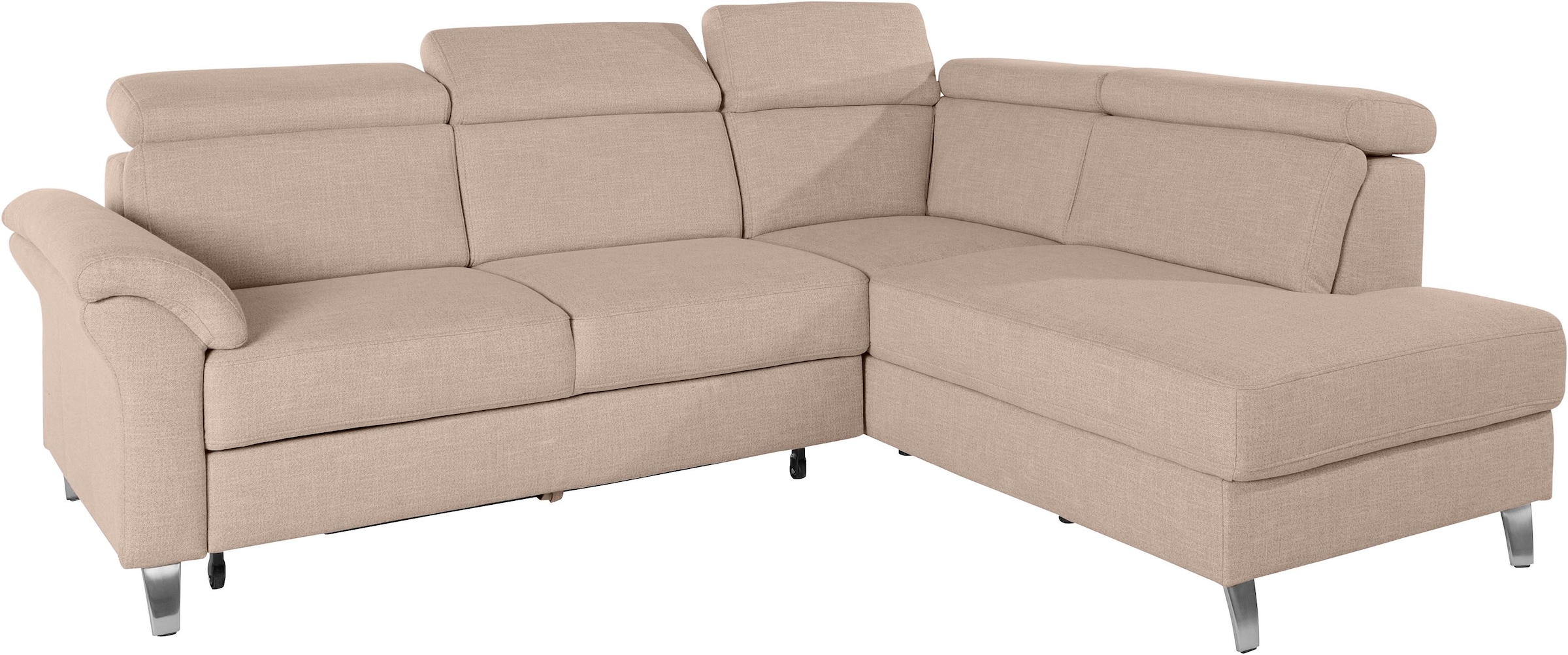 sit&more Ecksofa, inklusive Kopfteilverstellung, wahlweise mit Bettfunktion und Bettkasten