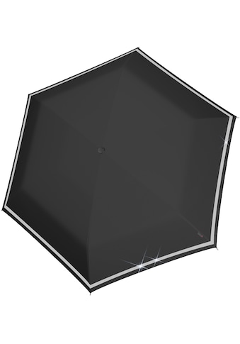 Knirps® Taschenregenschirm »Rookie manual, black reflective«, für Kinder; mit... kaufen