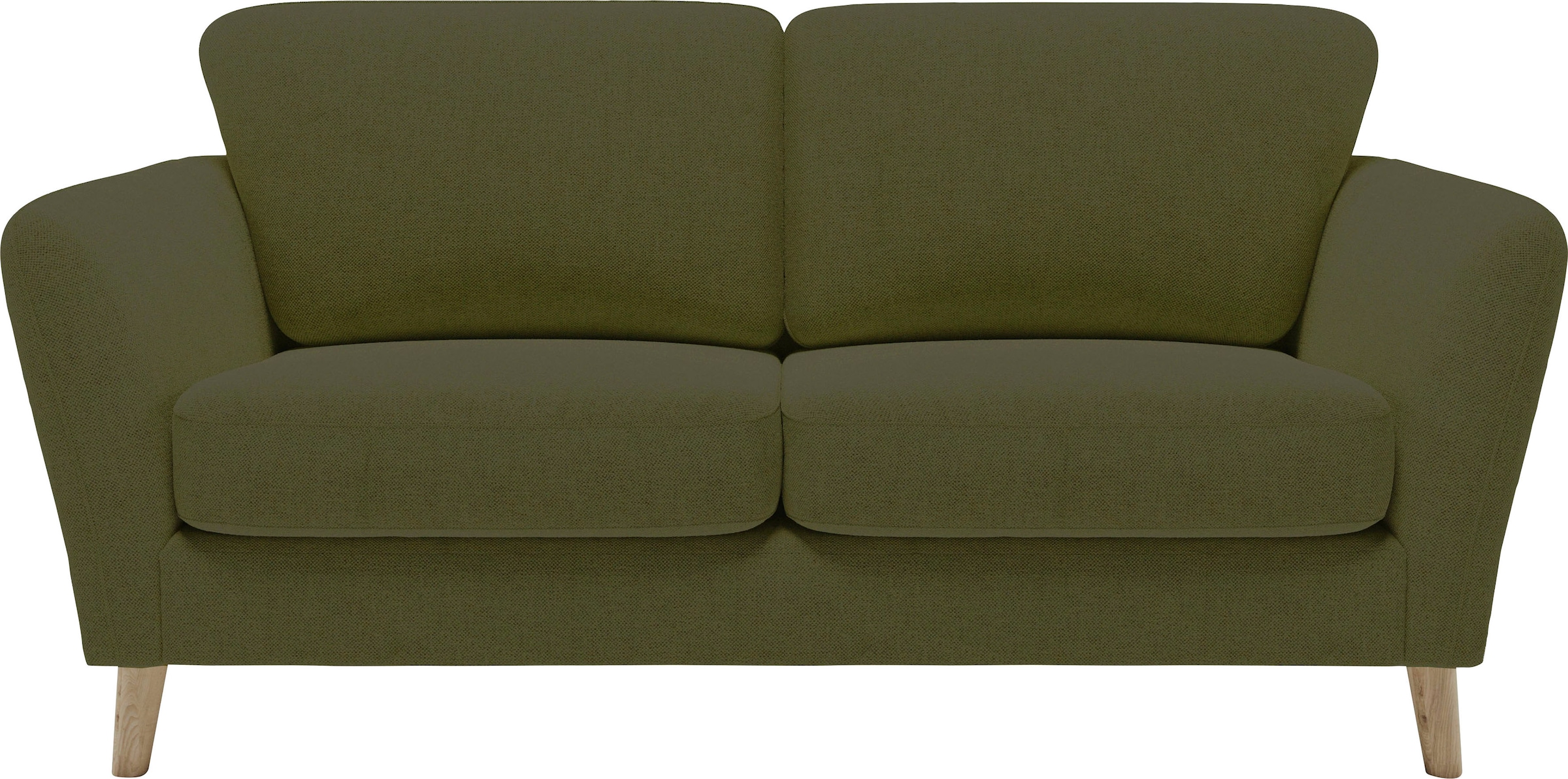 OTTO home 2-Sitzer »MARSEILLE Kompaktsofa 170 cm, Cord, Flachgewebe, Struktur, Webstoff« mit Massivholzbeinen aus Eiche, verschiedene Bezüge und Farbvarianten