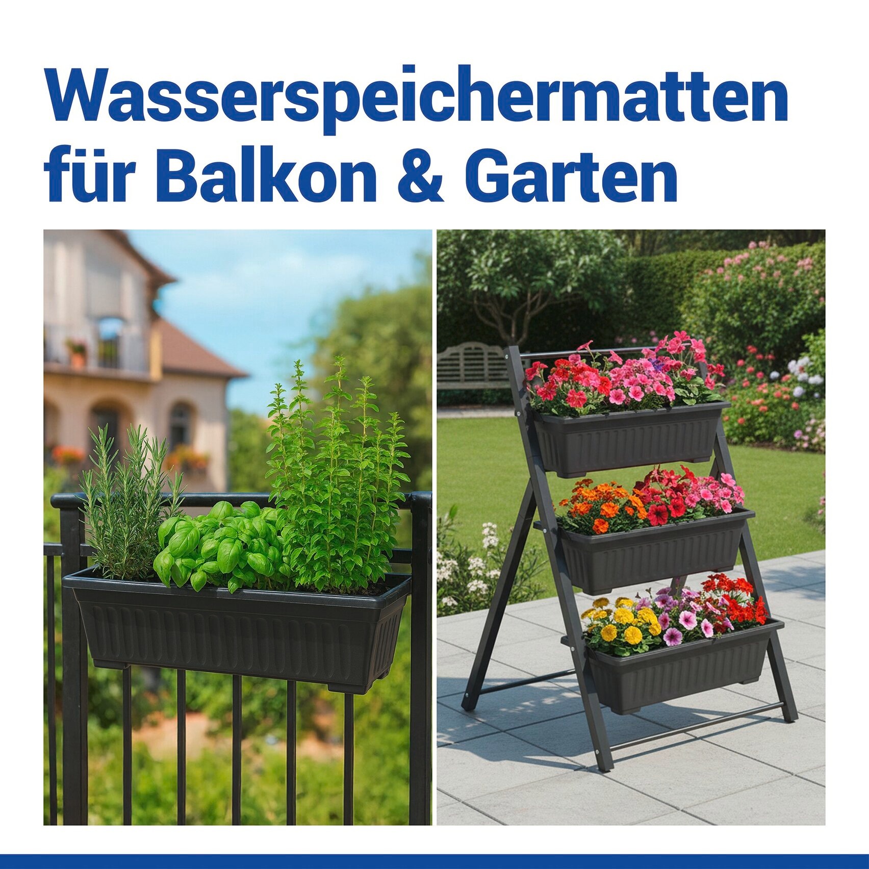 Maximex Bewässerungssystem »2 Wasserspeichermatten, 40x12 cm« (Set, 2 tlg.)  für automatische Pflanzenbewässerung, 5-Lagen-Technologie
