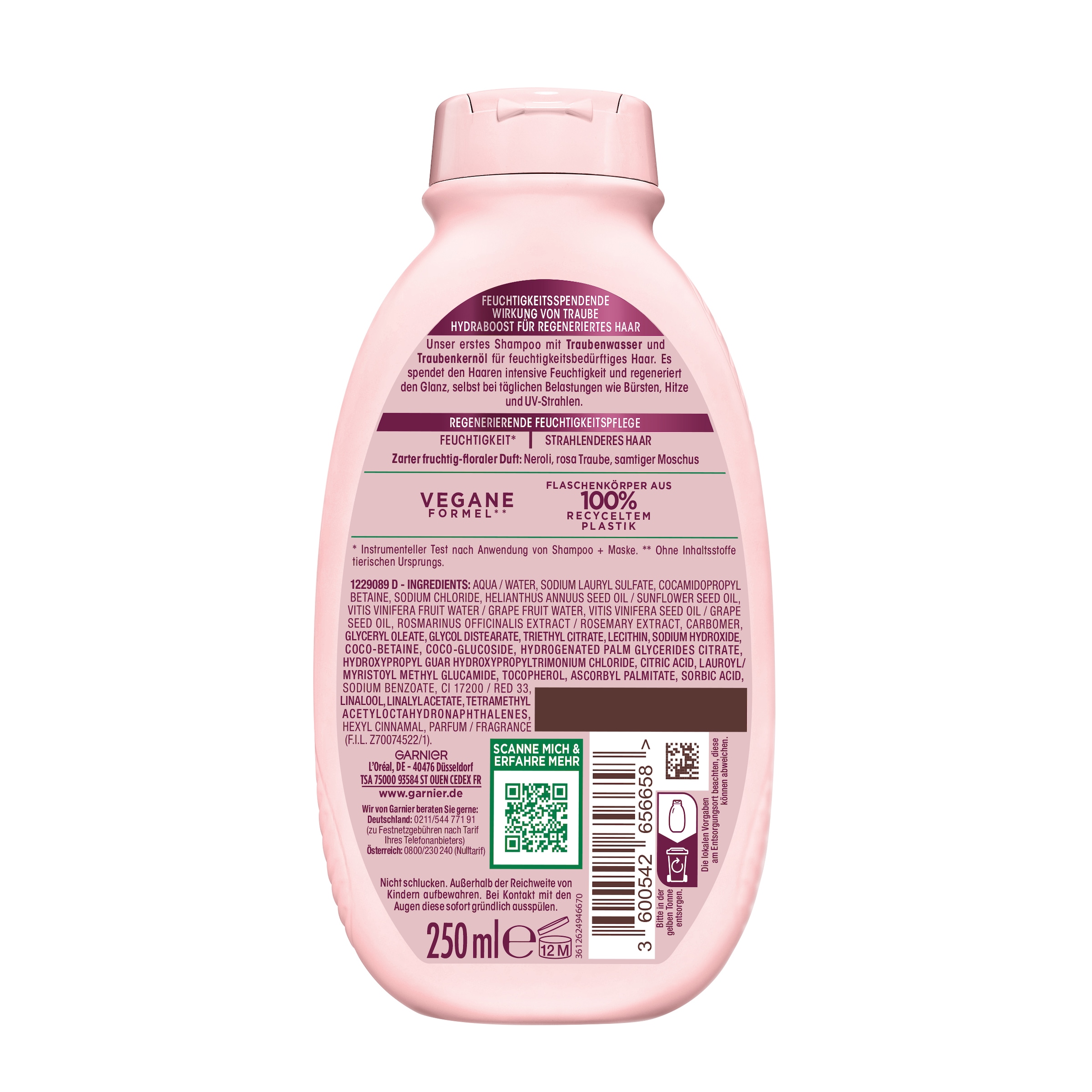 GARNIER Haarshampoo »Garnier Wahre Schätze Traube Hydraboost Shampoo (6er Packung)«