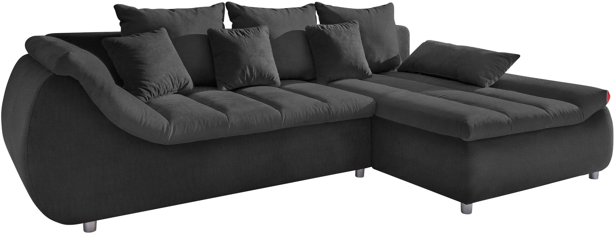 INOSIGN Ecksofa »Imola elegant und bequem, aktuelle Steppung im Sitz, L-Form«, wahlweise mit Bettfunktion