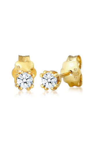 Elli DIAMONDS Paar Ohrstecker »Solitär Stecker Diamant (0.06 ct.) 585 Gelbgold« kaufen