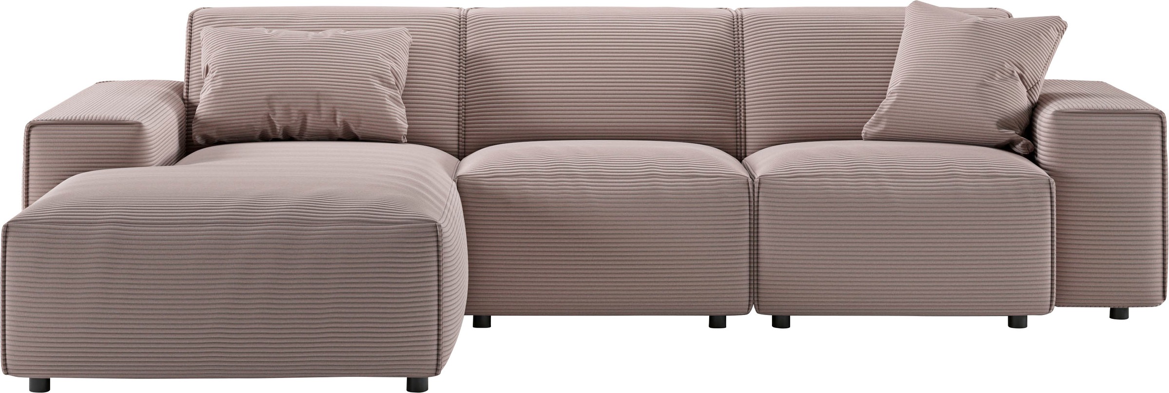 andas Ecksofa »Glimminge L-Form auch in Breitcord, Feincord + Easy care-Bezug,«, Breite 264, Zierkissen