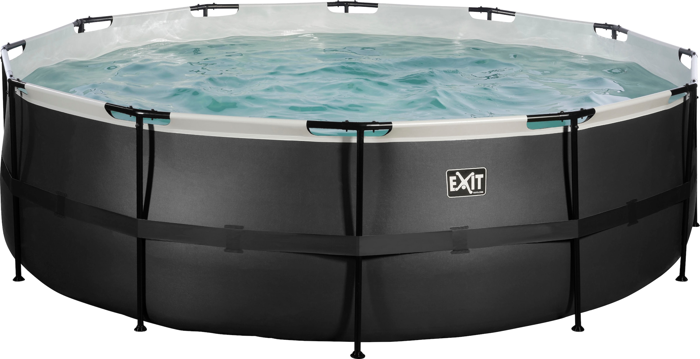 EXIT Framepool »inkl. Sicherheitsleiter«, (Set, 4 tlg.), ØxH: 450x122 cm, mit Kartuschenfilteranlage und Filterkartusche