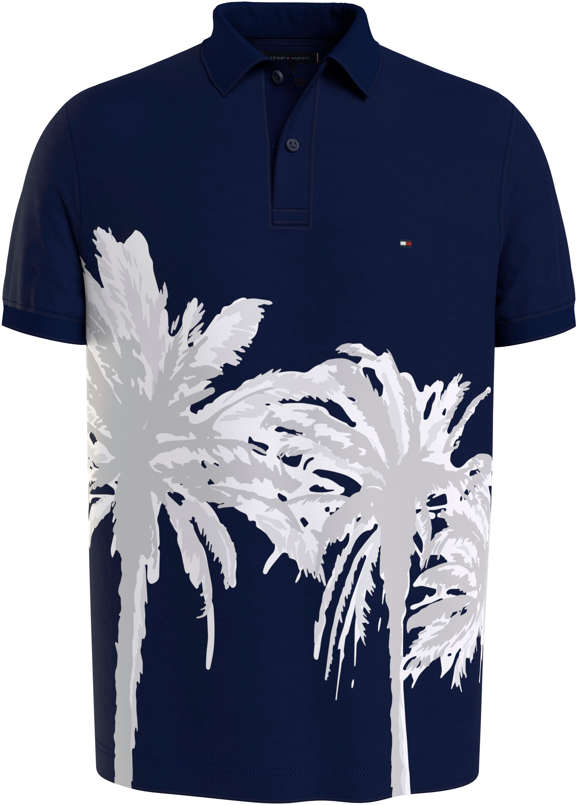 Tommy Hilfiger Poloshirt »PALM PLACEMENT PRINT REG POLO«, kontrastreicher Palmenprint