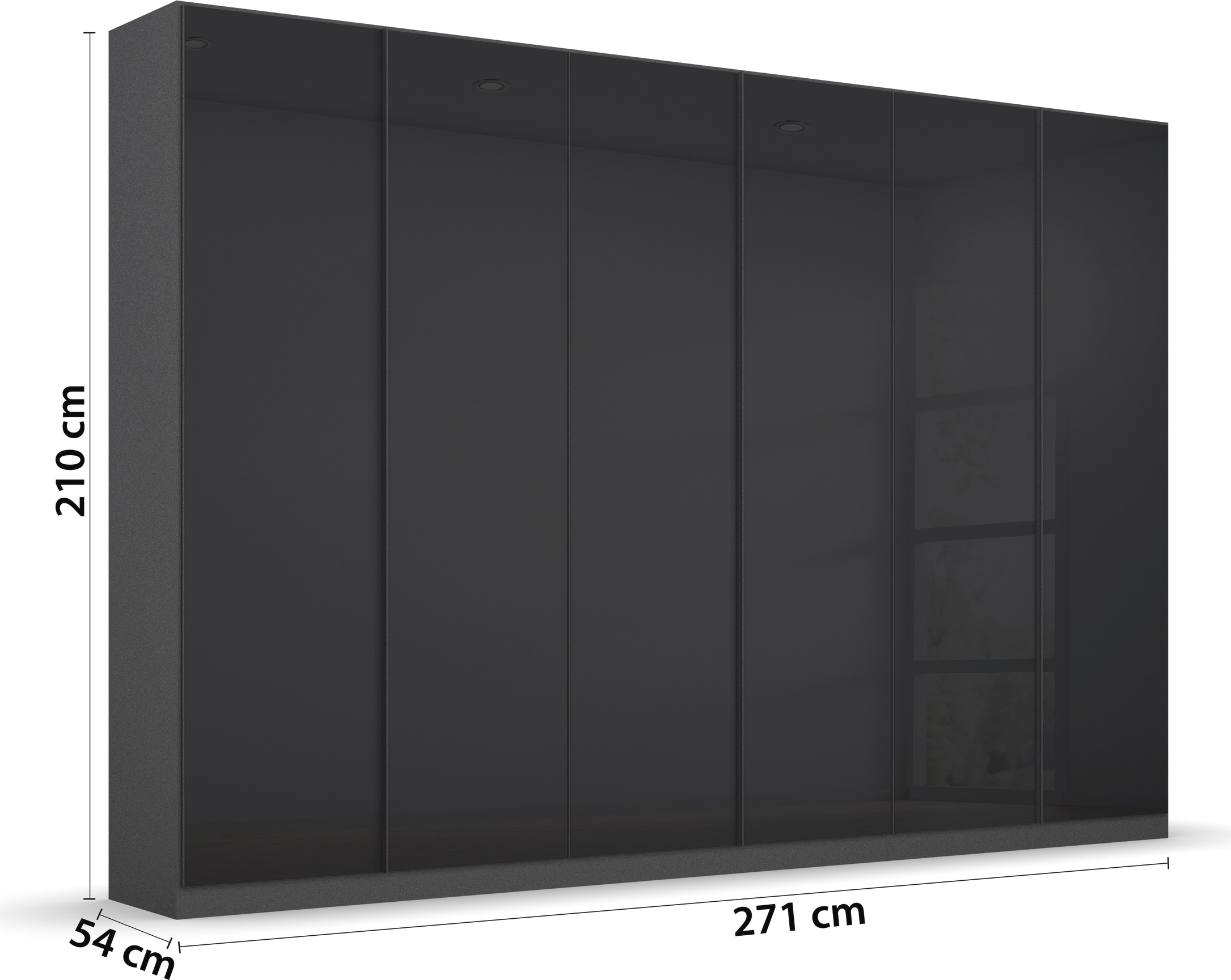 rauch Drehtürenschrank »Monostar«, mit Glasfront sowie umfangreicher Innenausstattung