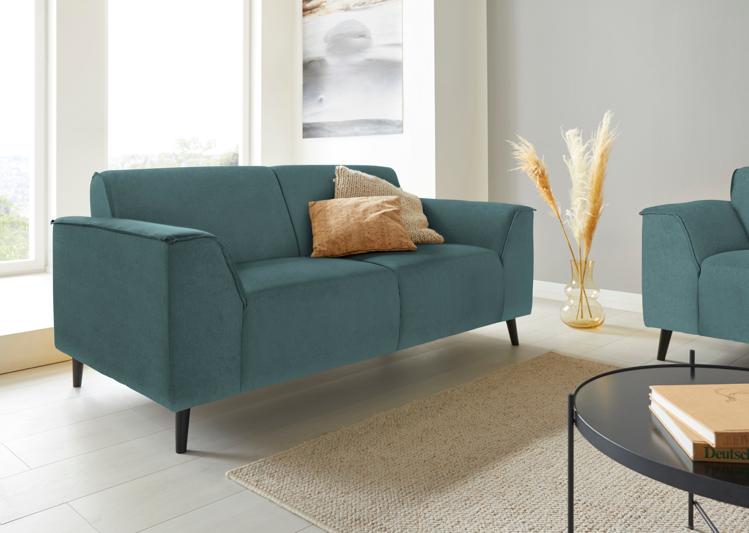DOMO collection 2-Sitzer »Amora moderne Formensprache, tolle Verarbeitungsdetails, komfortabel«, mit Federkern für hohen Sitzkomfort