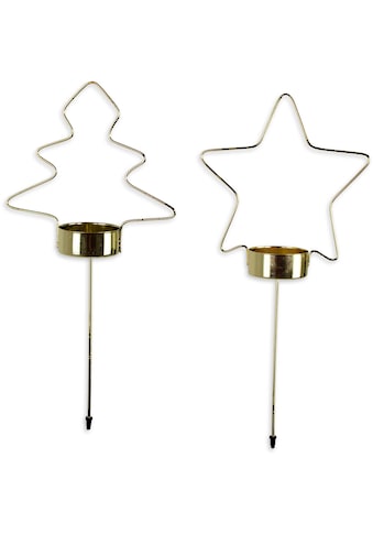 RIFFELMACHER & WEINBERGER Teelichthalter »Weihnachtsdeko«, (Set, 8 St., aus Sternen... kaufen