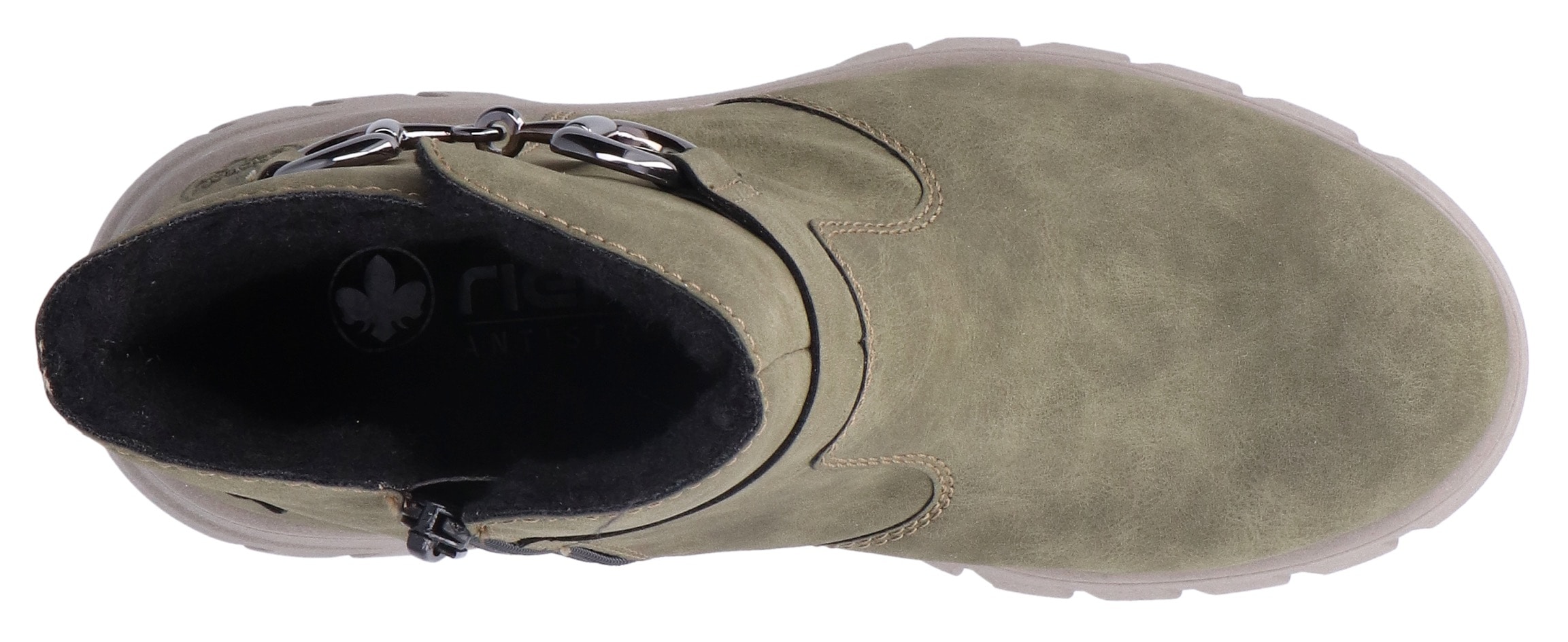 Rieker Winterstiefelette, Winterboots, Plateausohle, mit Zierschnalle und Innenreißverschluss