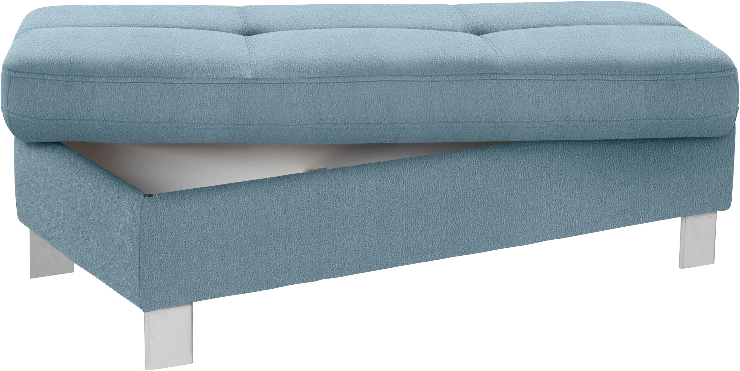 exxpo - sofa fashion Hocker »Fiji Bankhocker mit Staufach unter der Sitzfläche«, elegant modern mit toller Detailverarbeitung