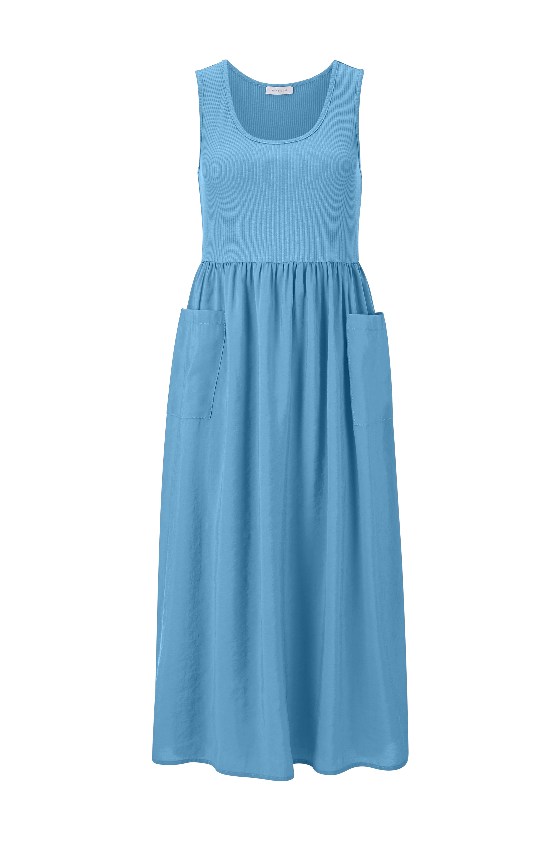 RICHROYAL Trägerkleid aufgesetzte Taschen Regular fit mit Rundhalsausschnitt