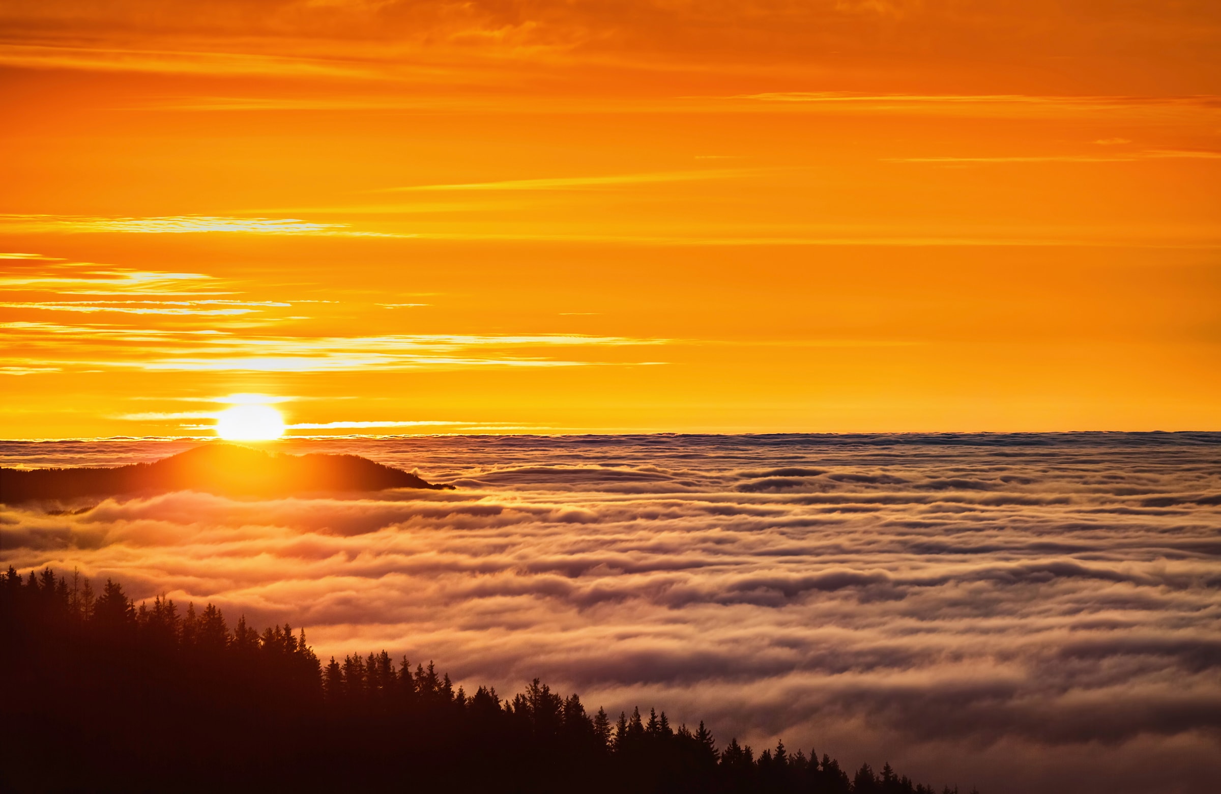 Papermoon Fototapete »SONNENUNTERGANG-NATUR LANDSCHAFT BERGE GEBIRGE ALPEN« günstig online kaufen