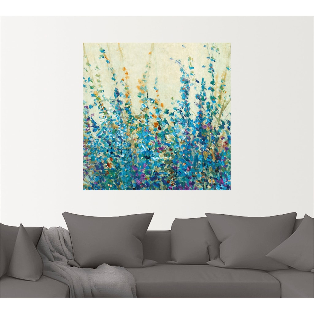 Artland Wandbild »Blautöne II«, Blumenwiese, (1 St.)