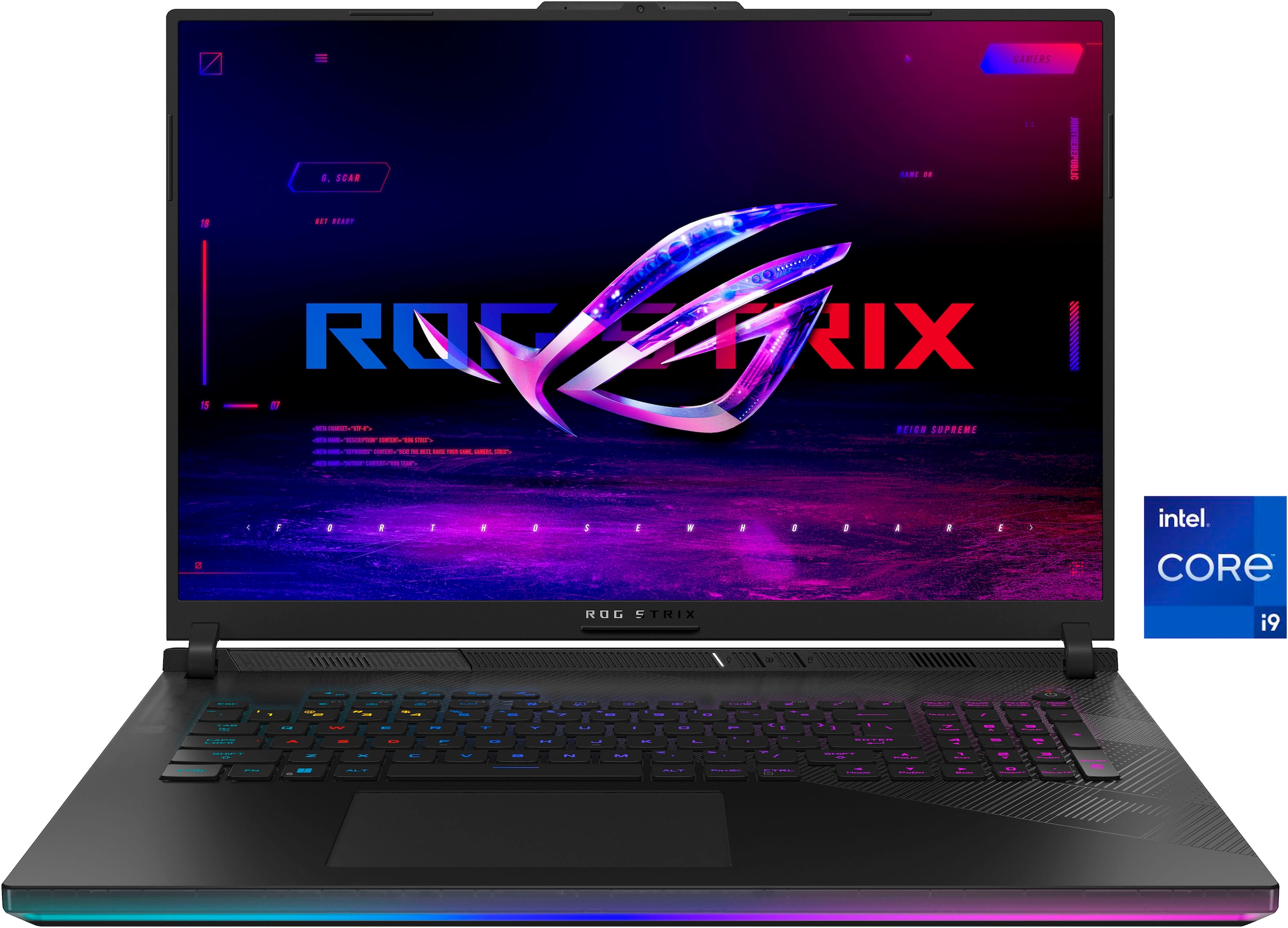 Asus Gaming-Notebook »ROG Strix Scar18 G834JYR-R6019W«, 45,7 cm, / 18 Zoll, Intel, Core i9, GeForce RTX 4090, 1000 GB SSD