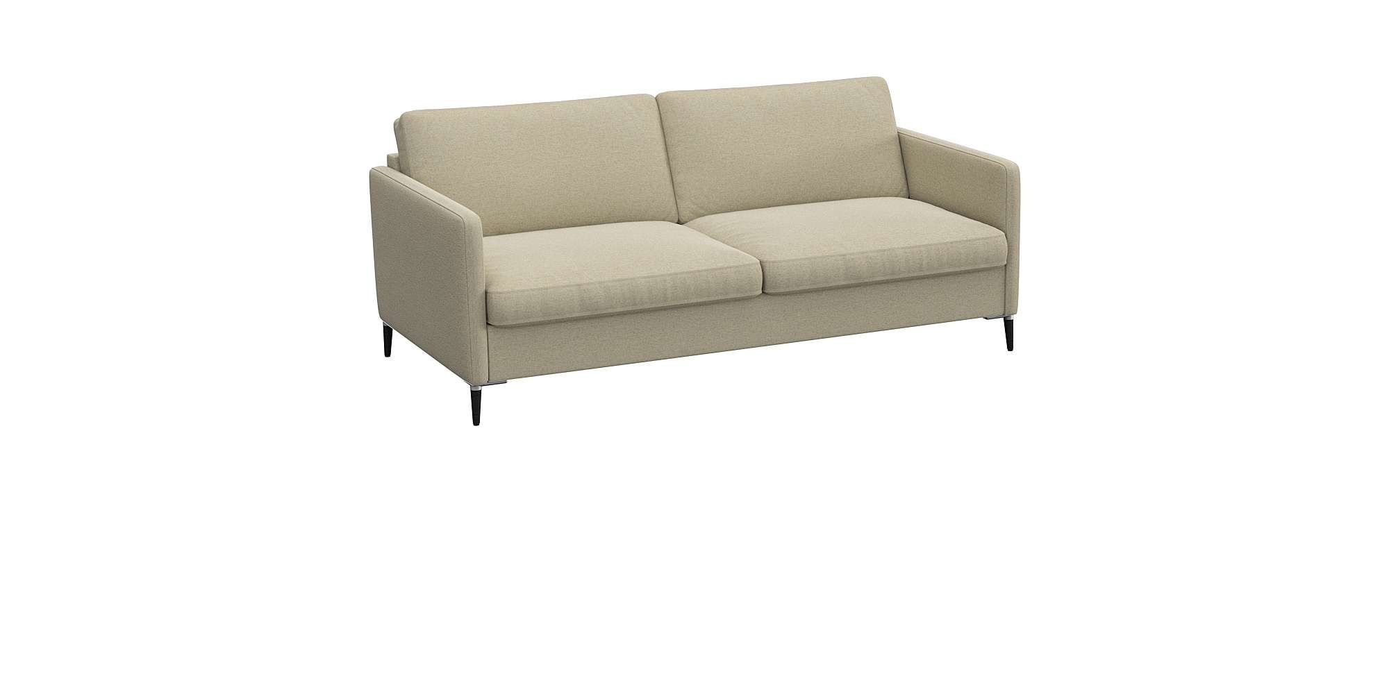 FLEXLUX 2,5-Sitzer »Fiore, super bequem durch hochwertigen Sitzaufbau mit Kaltschaum«, schmale Armlehnen, Füße Alu+schwarz