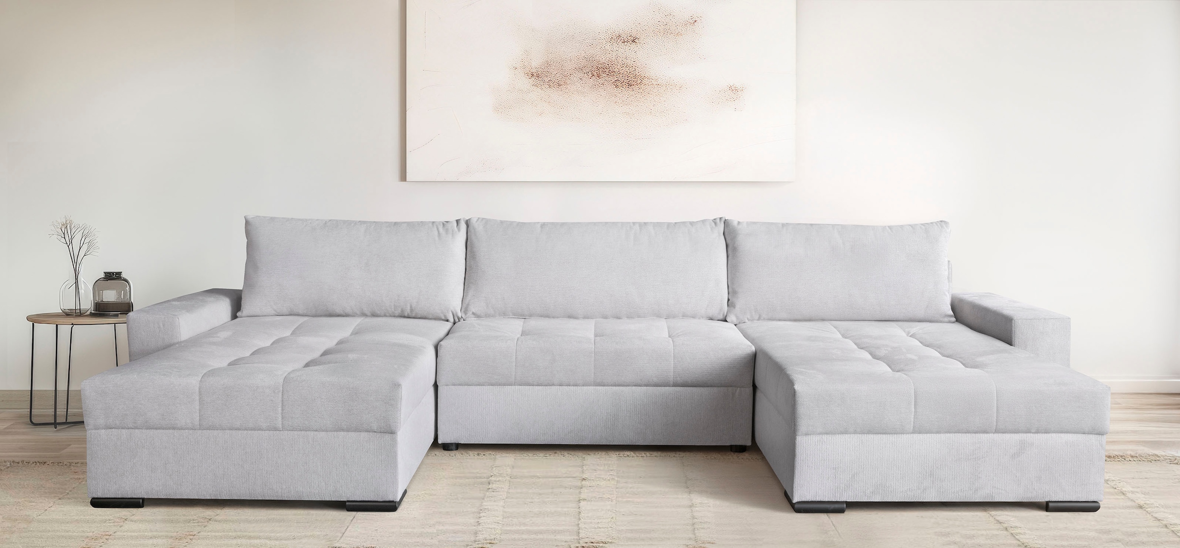 OTTO home Wohnlandschaft »U-Form Home System« 2 Ottomane,Bonnelfederkern, S günstig online kaufen