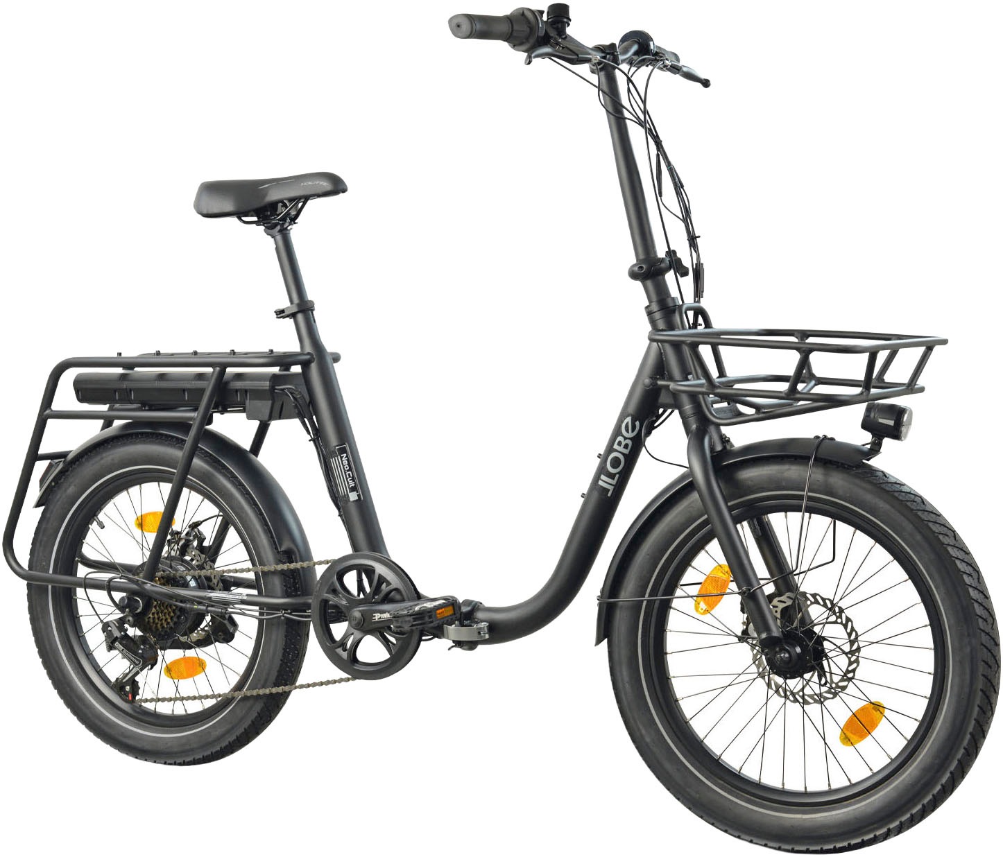 LLobe »Elektro Faltrad 20" Neo.cult schwarz« 7 Gang Shimano Tourney Schaltwerk Kettenschaltung Heckmotor 250 W