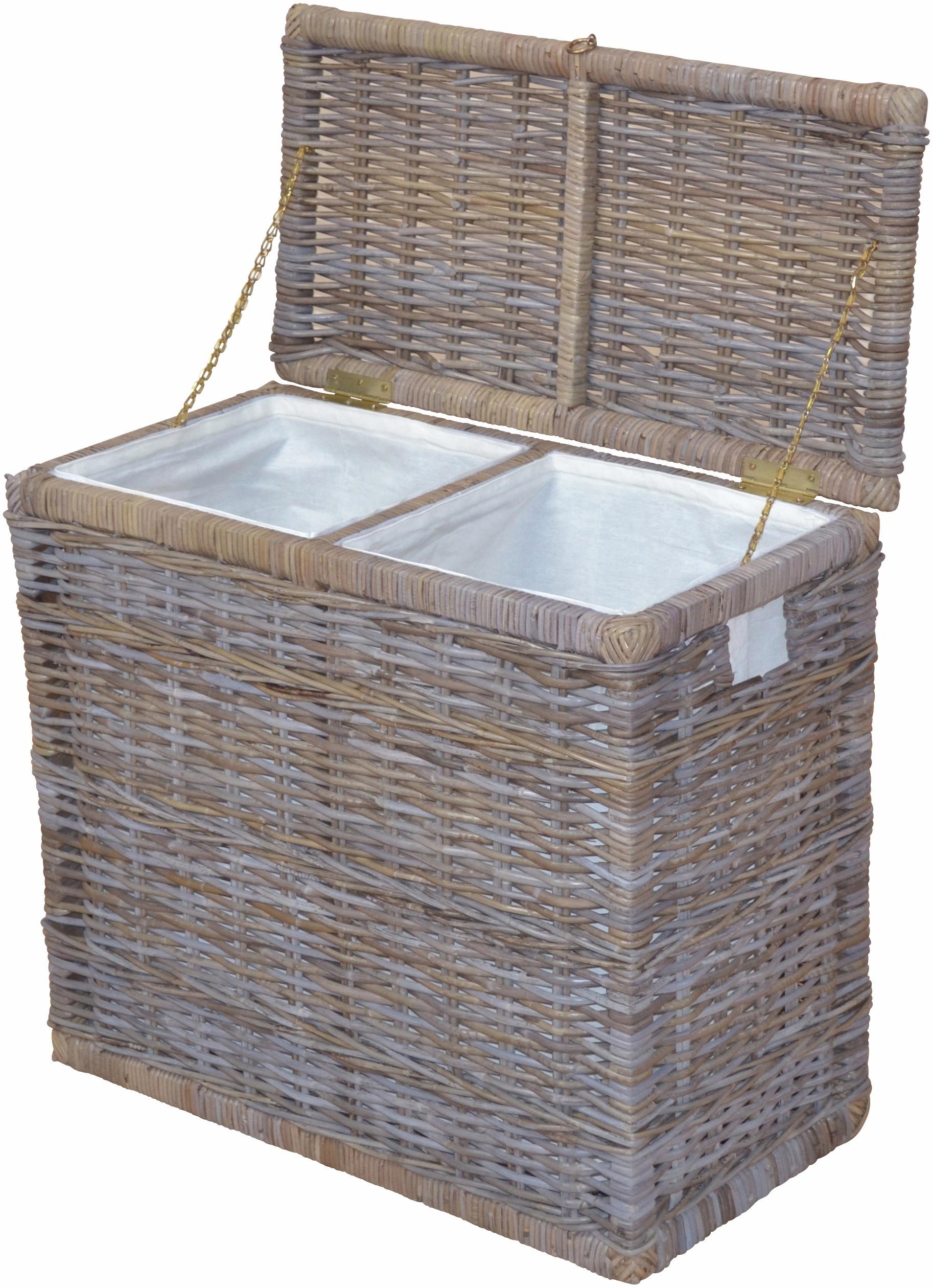 my home Wäschetruhe »Duo« mit 2 Kammern günstig online kaufen