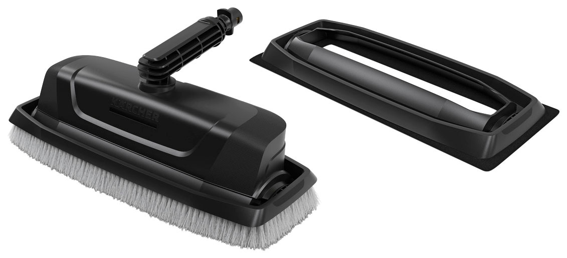 KÄRCHER Reinigungsbürste »Fassaden- und Glasreinigungsaufsatz« aus Kunststoff Polyamid Polyester abnehmbares, waschbares Mikrofaserpad schwarz
