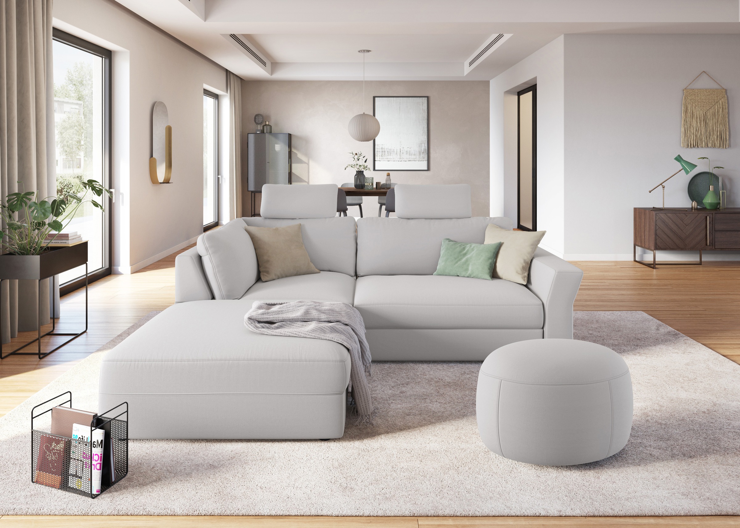 sit&more Ecksofa »Cadabra L-Form«, Breite 243 cm, inklusive Sitztiefenverst günstig online kaufen