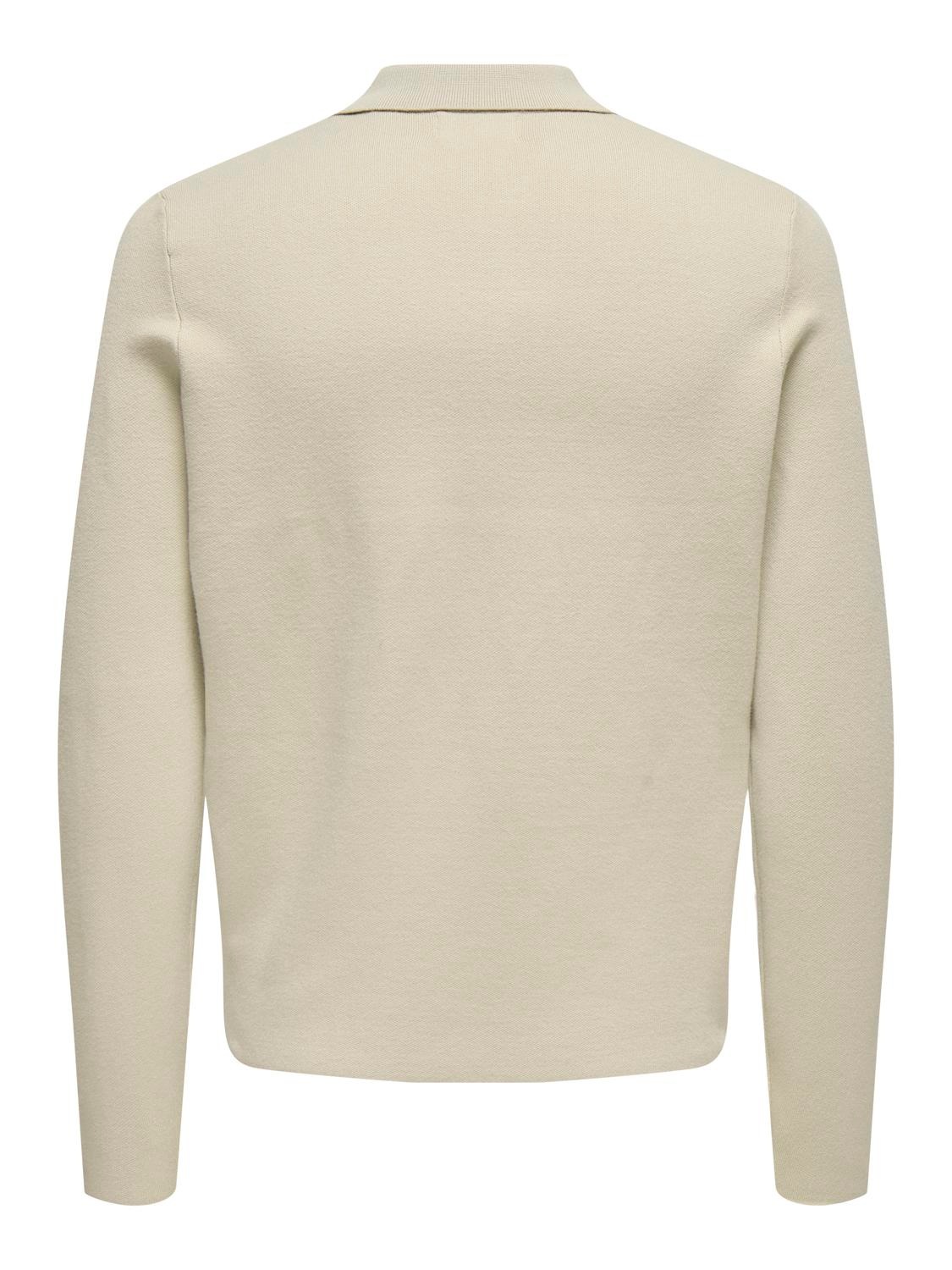 ONLY & SONS Polokragenpullover »ONSCOOPER REG LS 12 HALF ZIP POLO«