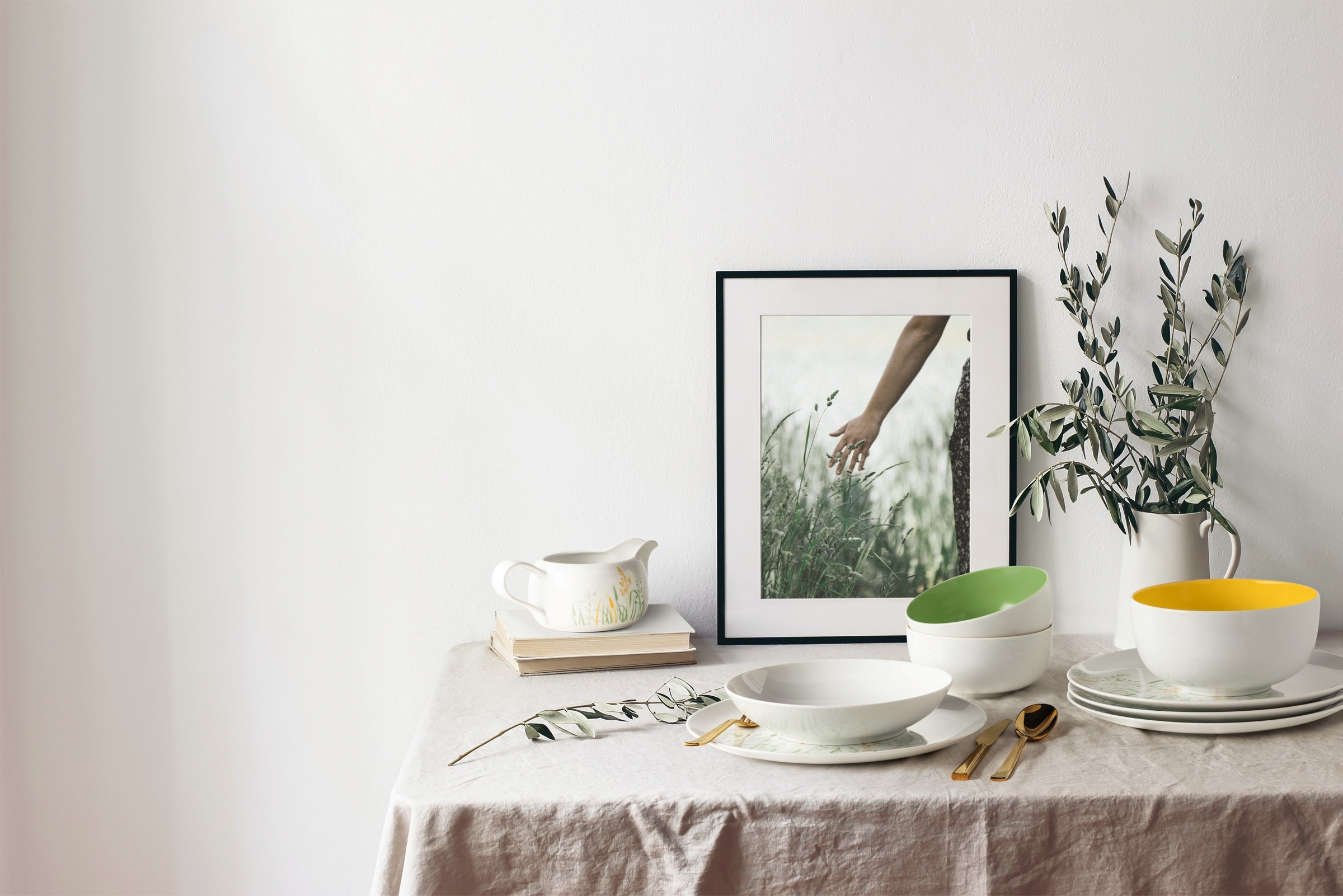 Seltmann Weiden Müslischale »Liberty - Meadow Grasses green« 1 Stk. aus Porzellan Schale 15 cm