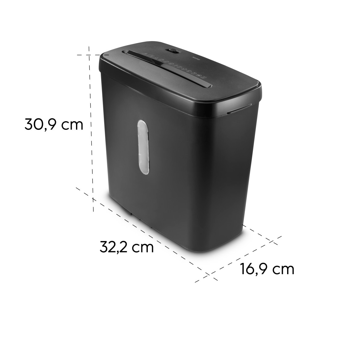 Hama Aktenvernichter »Aktenvernichter Partikelschnitt (Papier + Plastik, Korb, 5 Blatt, P4)«, Mit Papierkorb, 4 x 39 mm Schnitzel, Automatik, Rücklauf