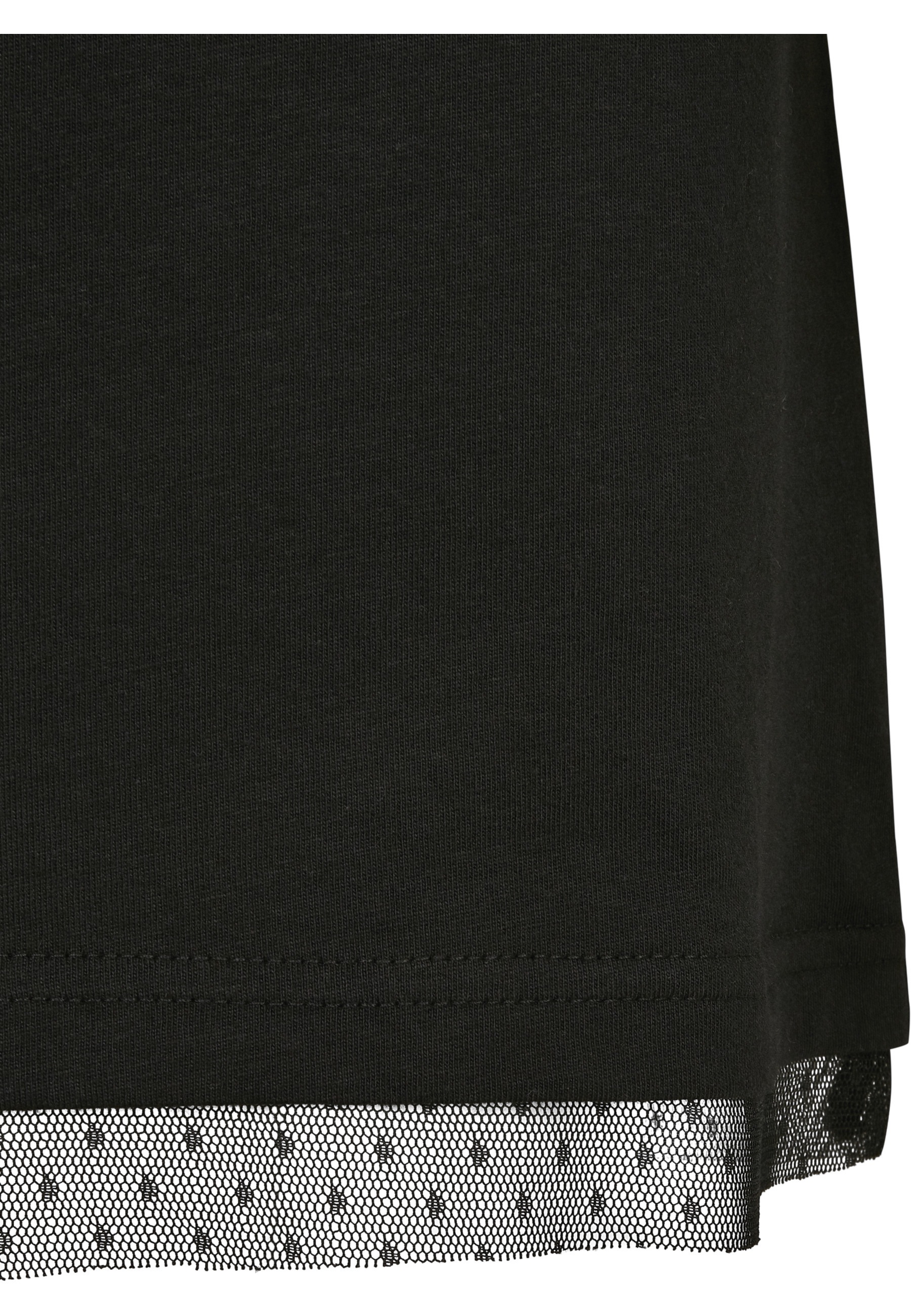 URBAN CLASSICS Shirtkleid »Urban Classics Damen Ladies Boxy Lace Hem Tee Dress« 1 Stk. tlg.