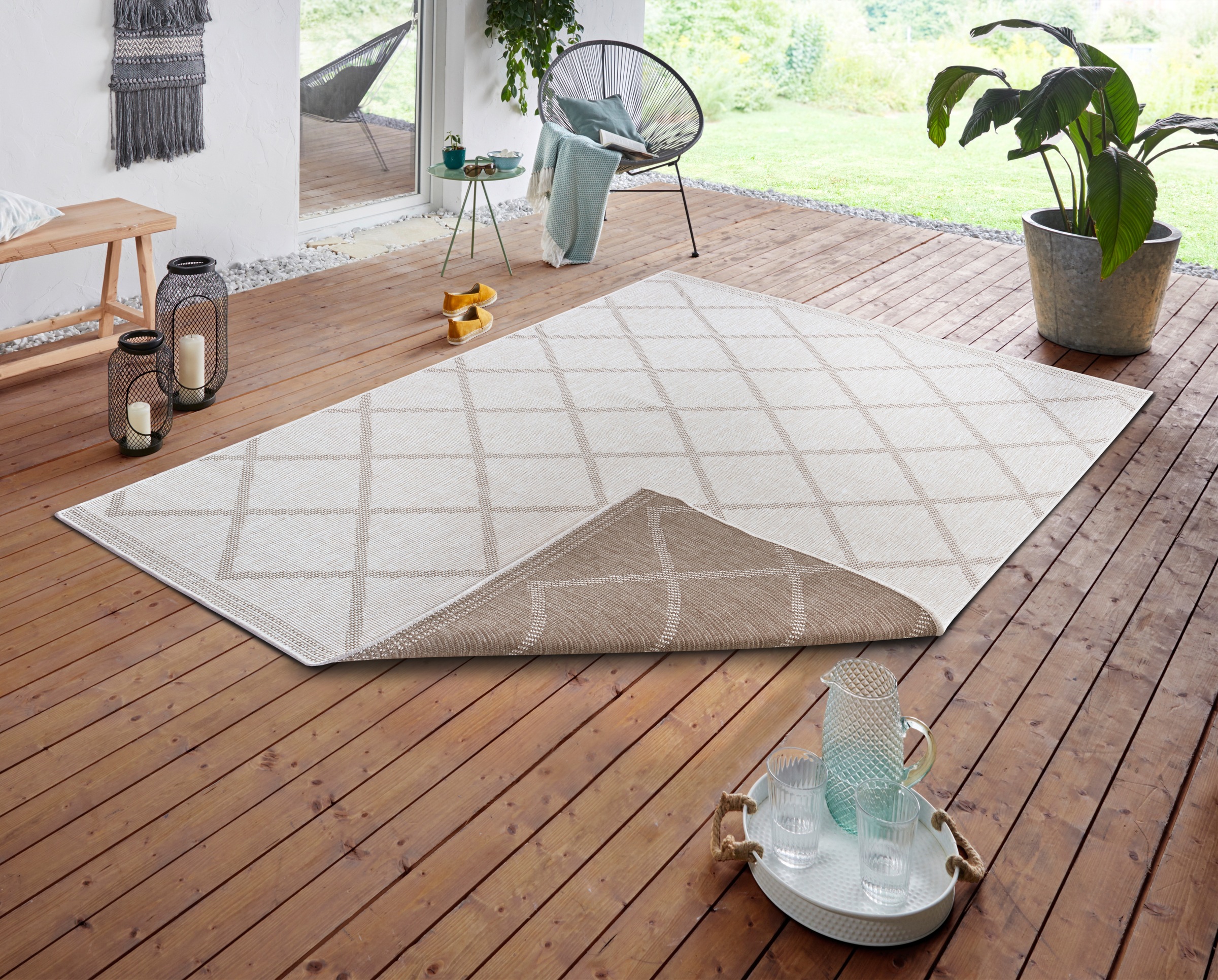 HANSE Home Teppich »Corsica Wendeteppich«, rechteckig, 5 mm Höhe, In-& Outd günstig online kaufen