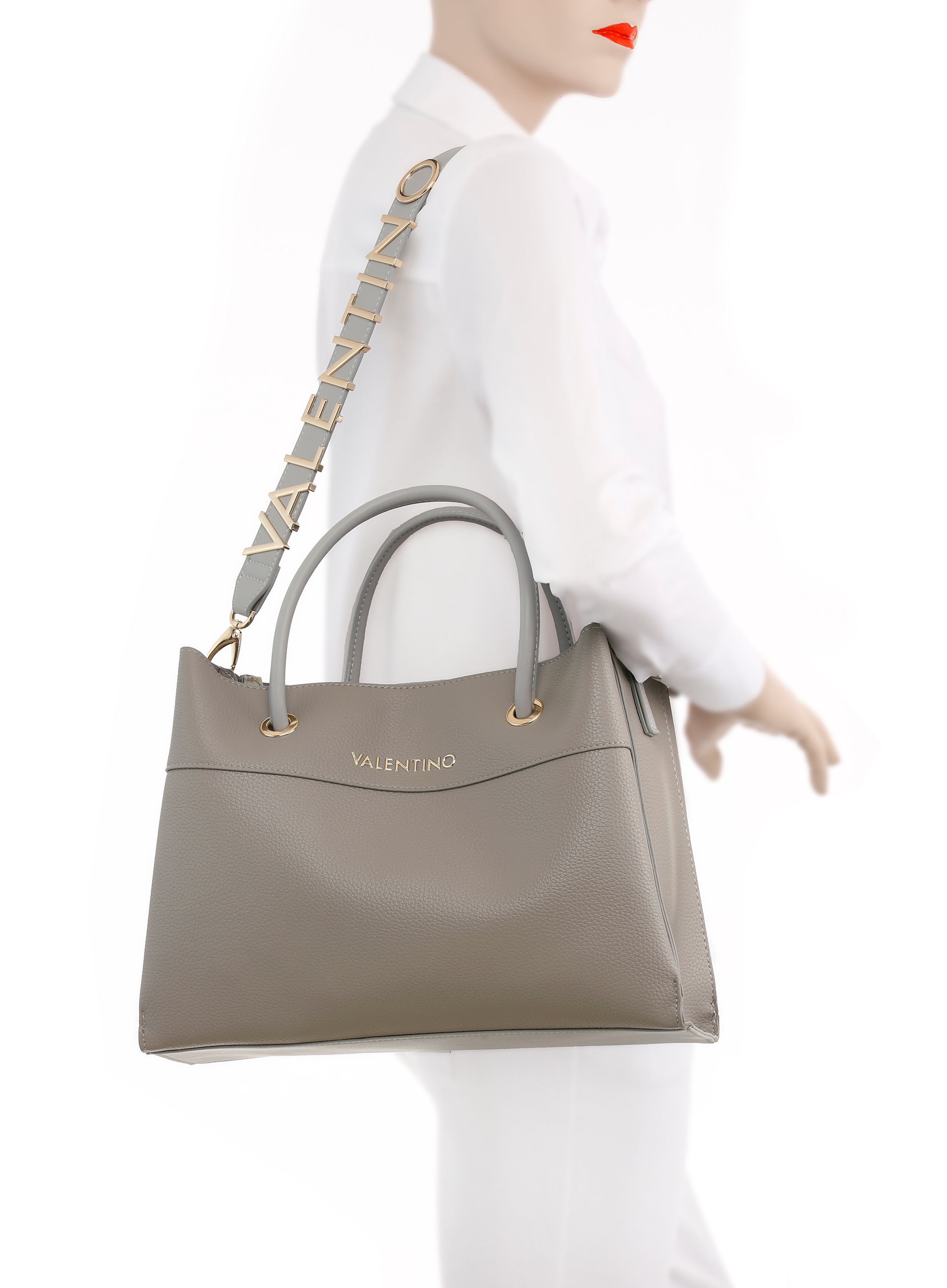 VALENTINO BAGS Henkeltasche »ALEXIA«, Umhängetasche Schultertasche mit goldfarbenen Details