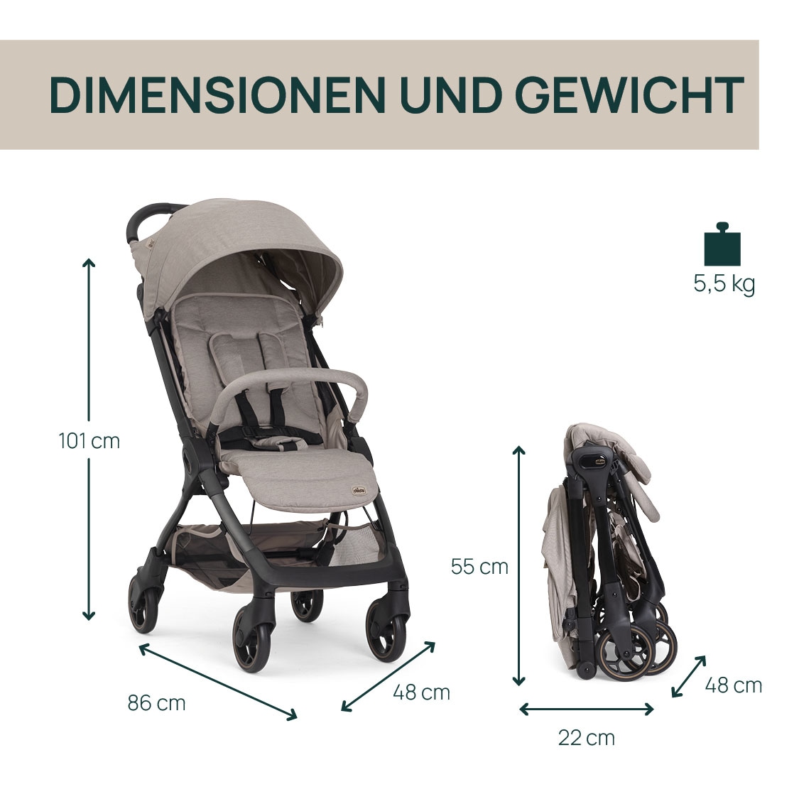 Chicco Kinder-Buggy »Aero-We« 22 kg