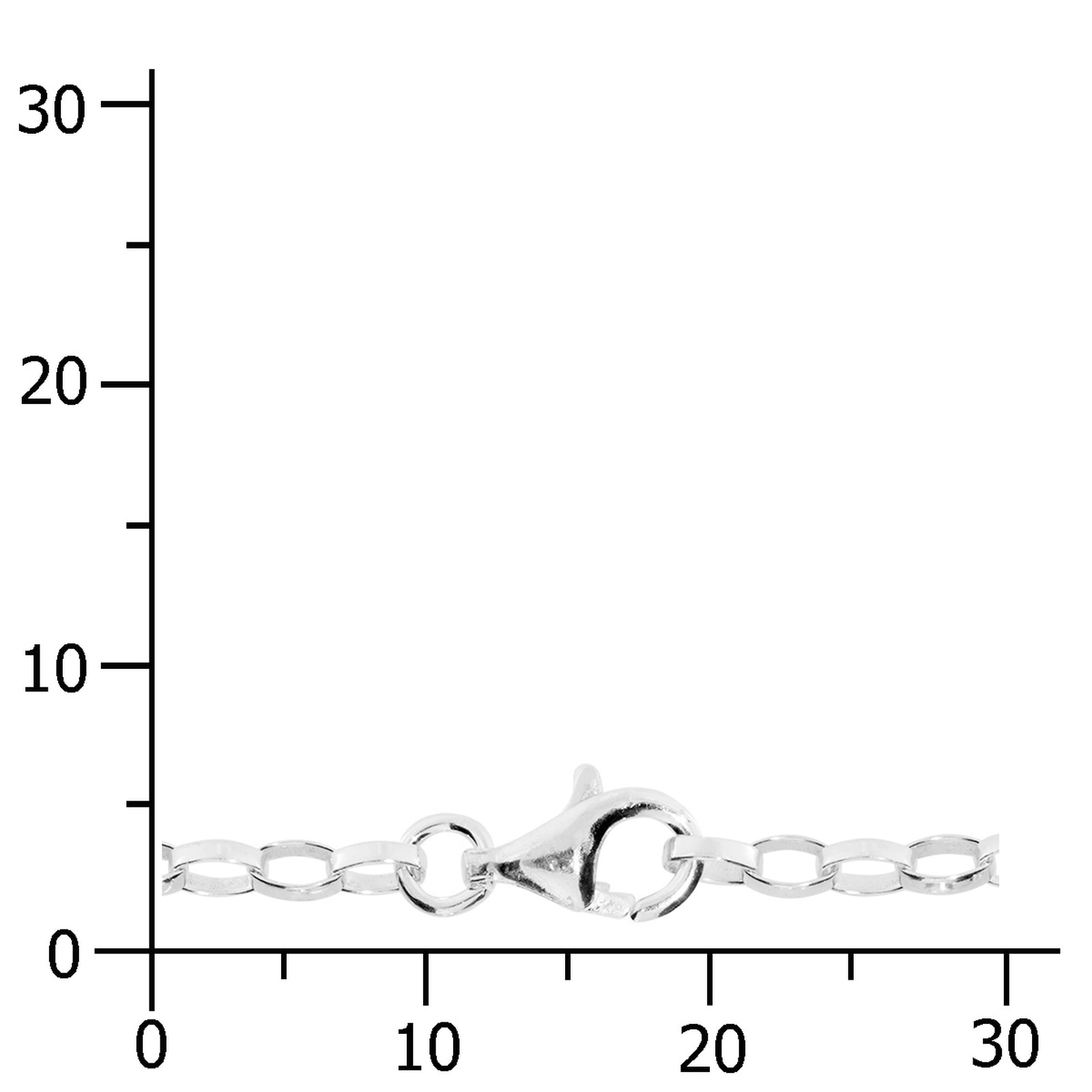OSTSEE-SCHMUCK Silberkette »Ostsee-Schmuck Kette Erbs oval 2,5 mm Kette Erbs oval 2,5 mm«, (1 tlg.)