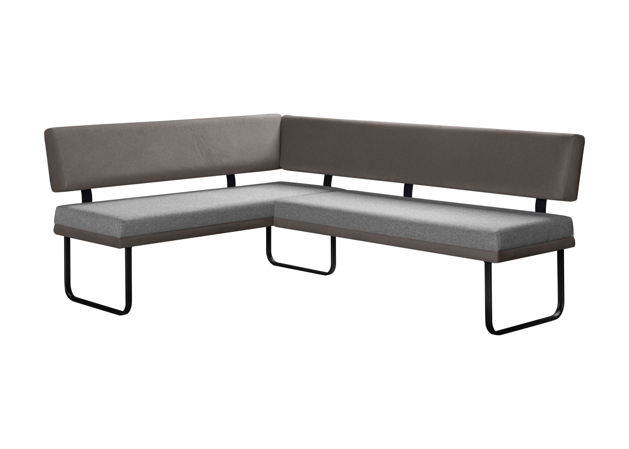 OTTO home Eckbankgruppe »Gabi Essecke, Sitzgruppe, Eckbankgruppe, Küchenbankgruppe« Set, 4tlg, 4 tlg. tlg. Gestell aus matt-schwarzem Flachmetall, stabil, 2-Stoff-Design