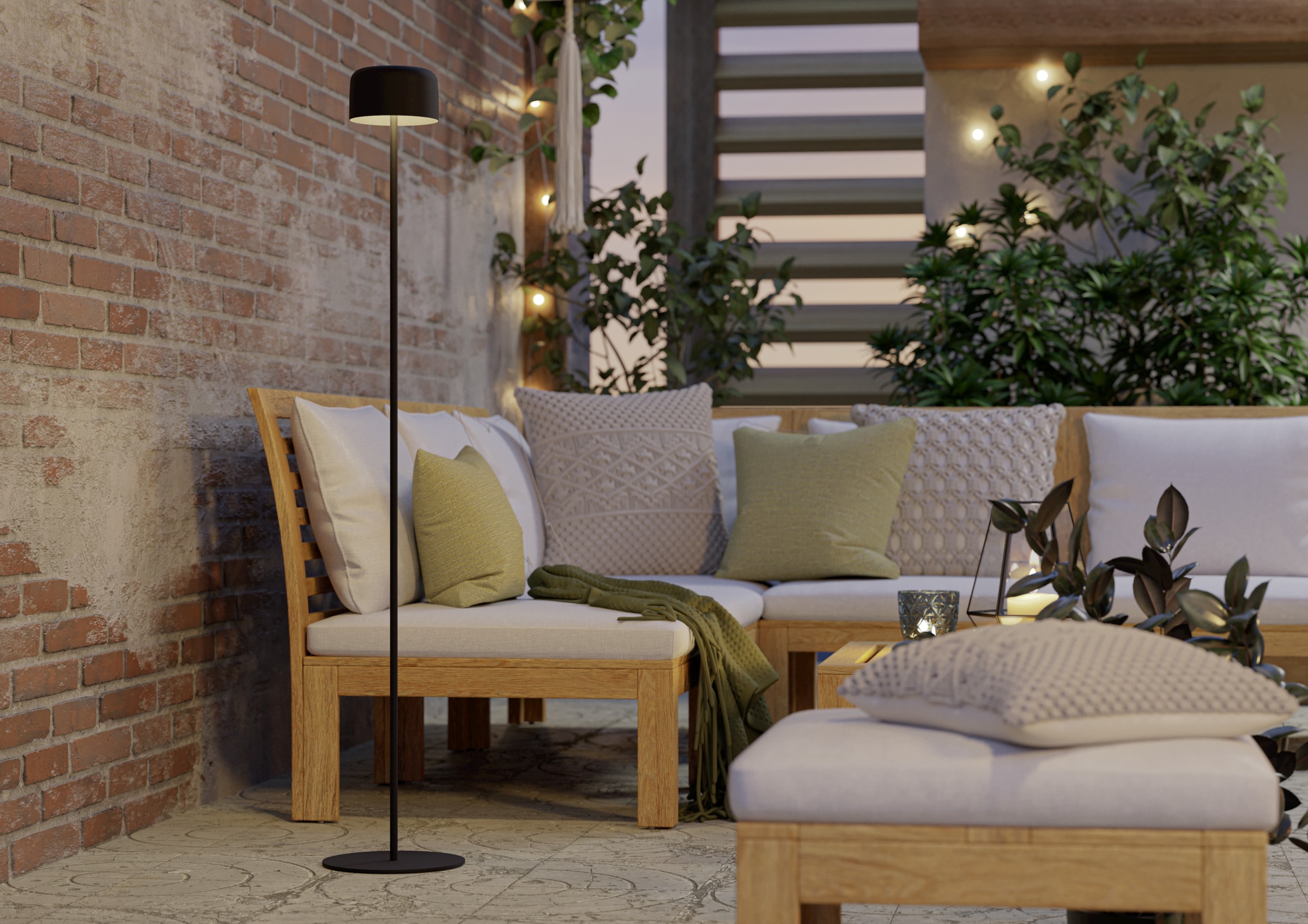 EGLO Stehlampe »ROCCANOVA-L Stehlampe - Stahl - SOLAR-LED - 2,8W - IP44« LED-Modul 1 Stk. Warmweiß Standleuchte, Leselampe, Wohzimmer, Schlafzimmer, H120 x Ø13,5 cm