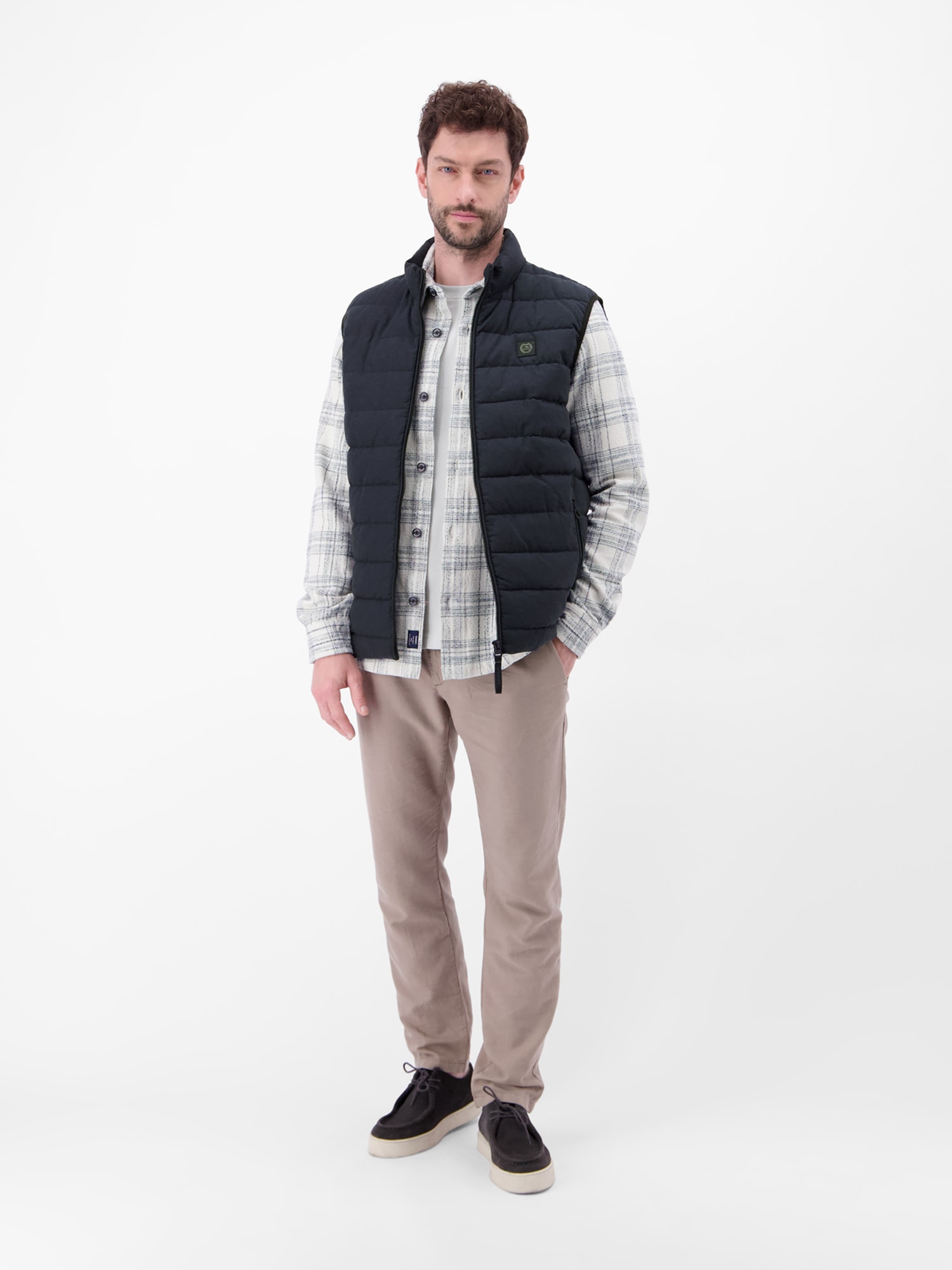 LERROS Steppweste »LERROS Steppweste aus Baumwolle und Leinen, gefüttert«