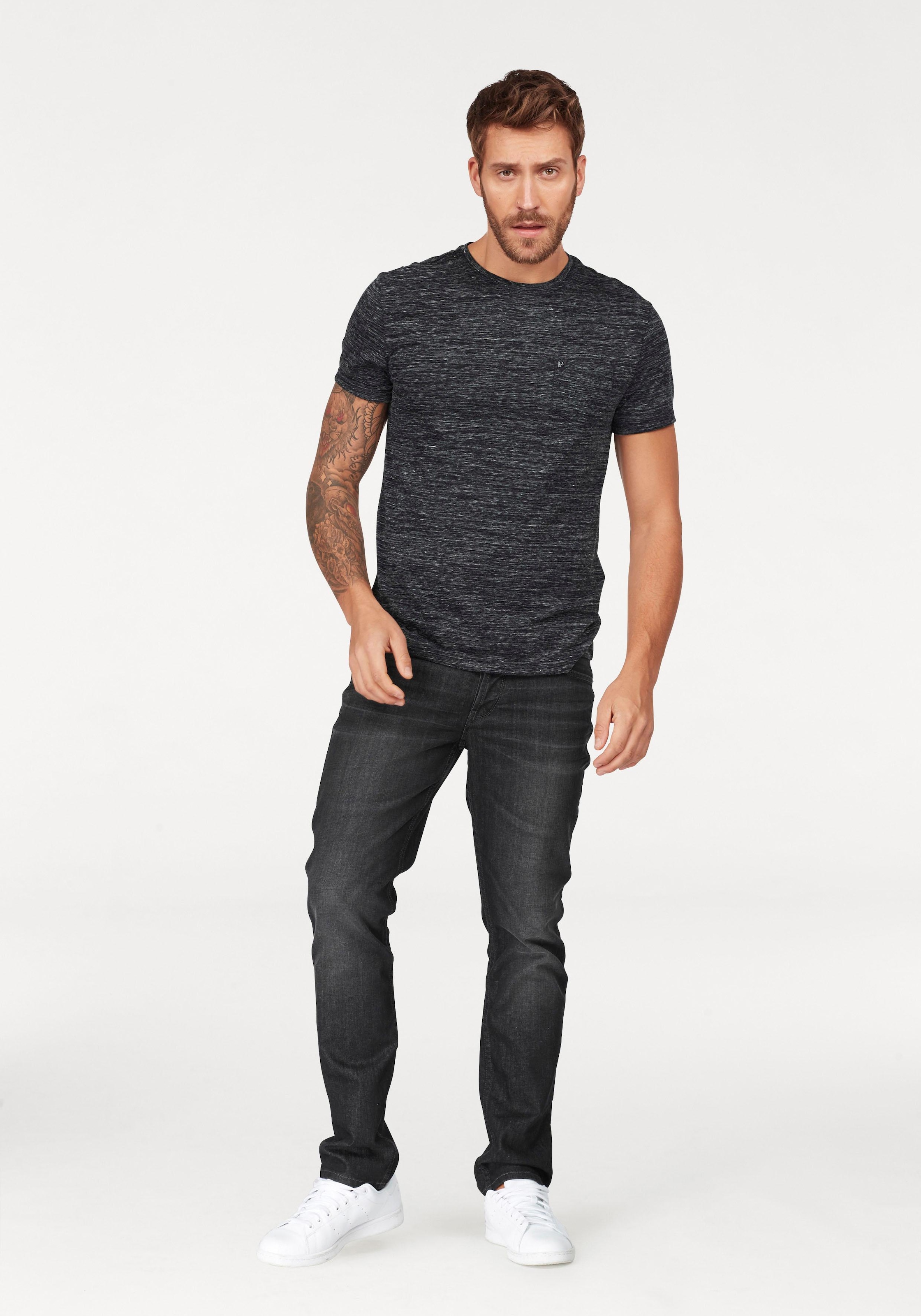Bruno Banani T-Shirt, Kurzarm, Slim Fit, unifarben, Rundhalsausschnitt