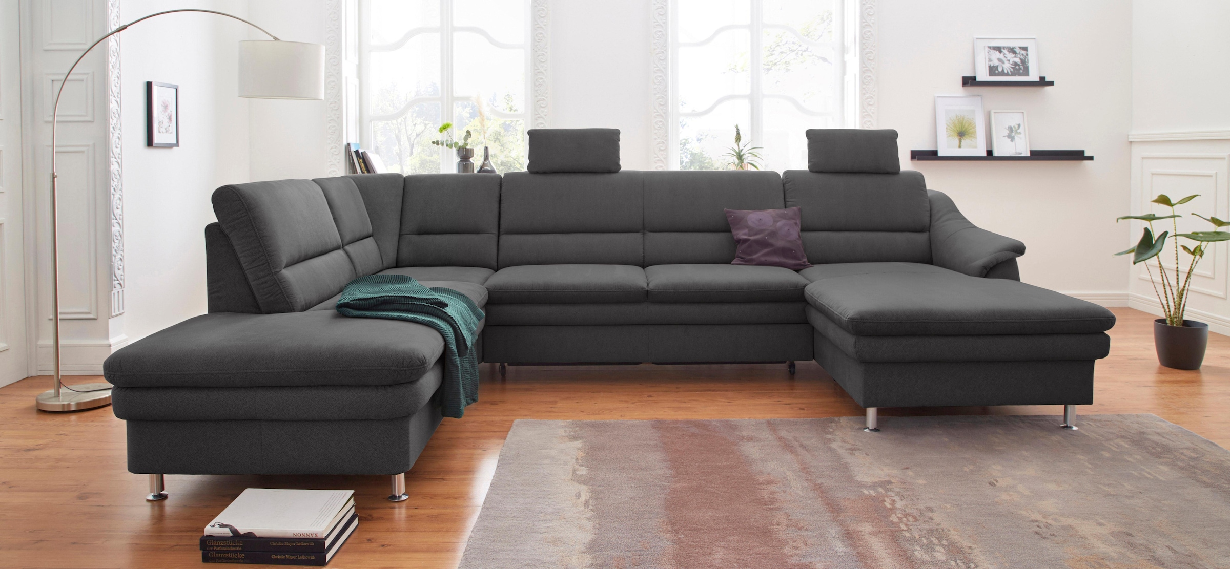 sit&more Wohnlandschaft »Cardoso U-Form« mit Federkern und Kopfstützen, mit günstig online kaufen