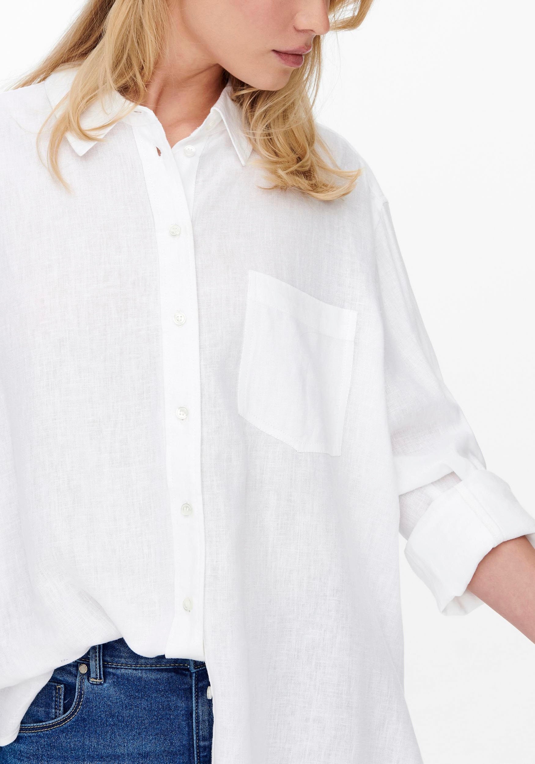 ONLY Longbluse »ONLTOKYO L/S LINEN BLEND SHIRT«, mit Leinen
