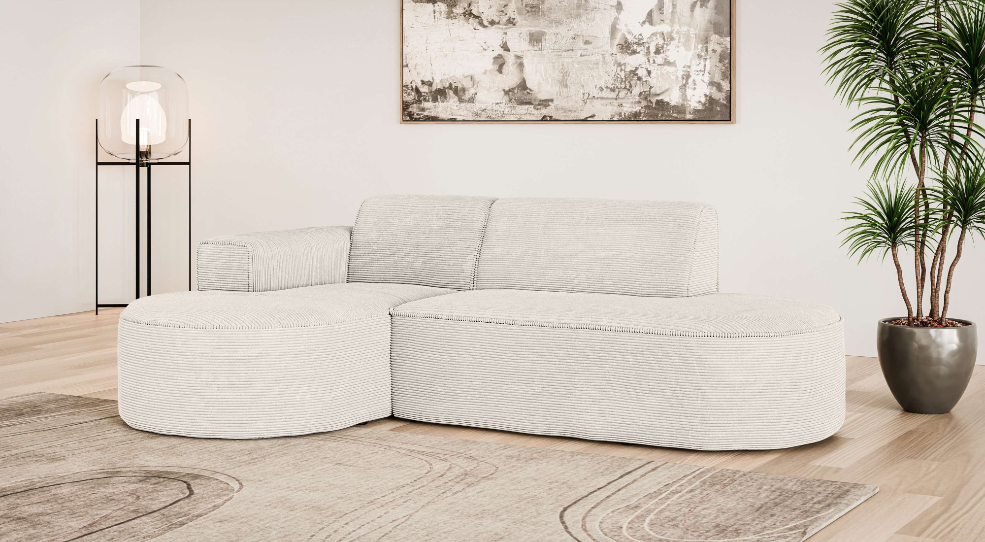 OTTO home Ecksofa »ADELLA Design-Sofa mit Recamiere rechts/links, 248/159/7 günstig online kaufen
