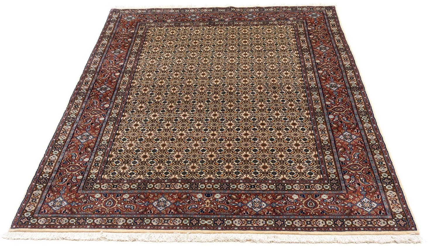 morgenland Wollteppich »Moud Stark Gemustert Beige 348 x 245 cm«, rechtecki günstig online kaufen