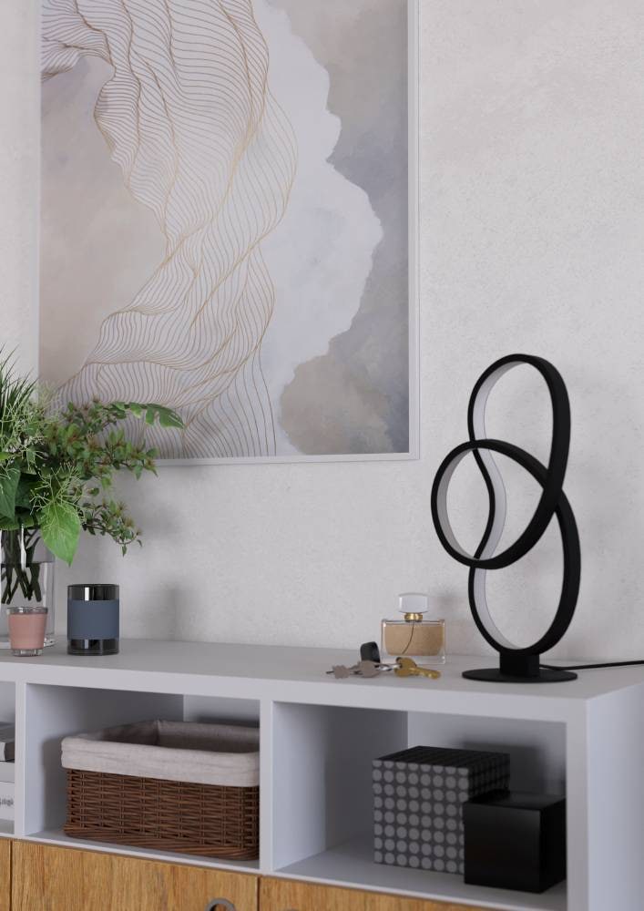 EGLO Tischleuchte »GIANELLA«, 1 flammig, Leuchtmittel LED-Modul | LED fest integriert, Nachttischlampe, Deko Tischleuchte aus Metall in Schwarz, Tisch-Lampe