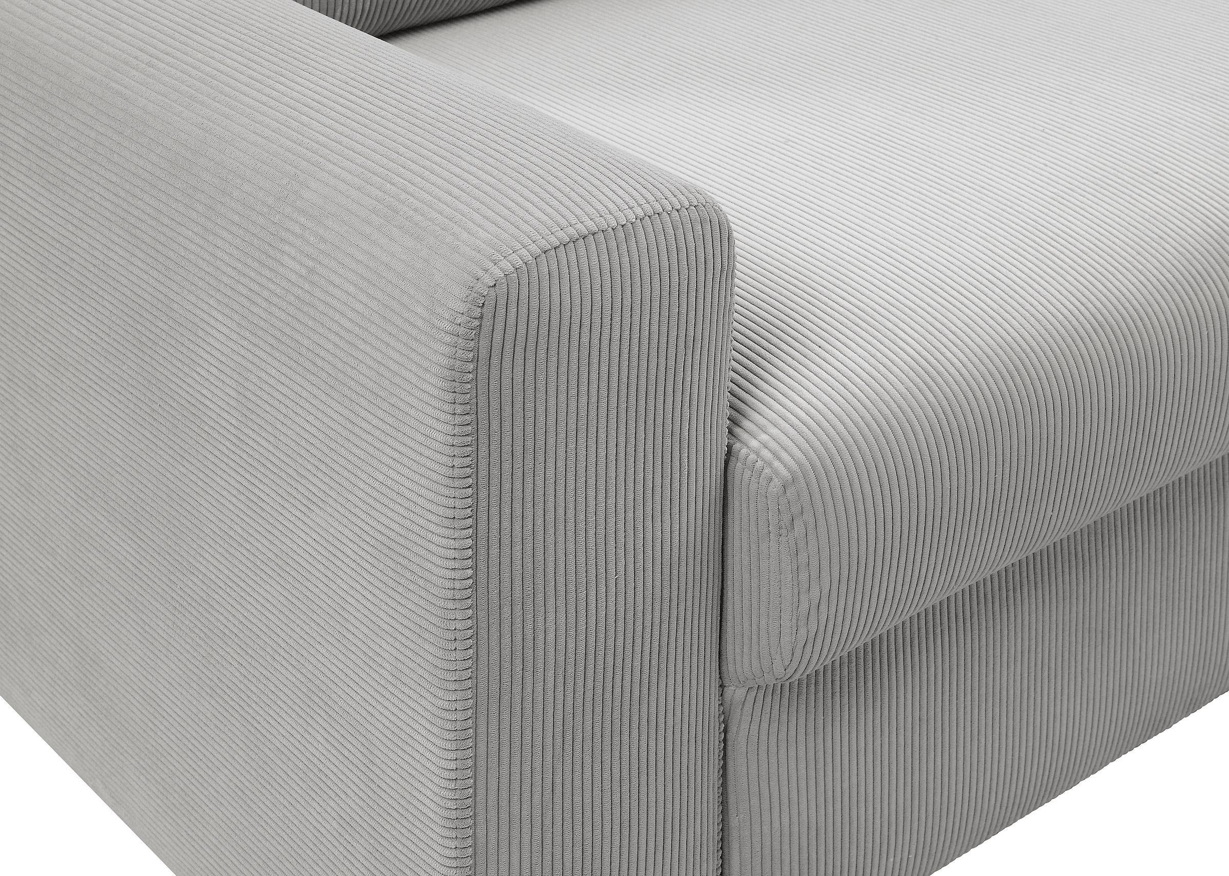 ATLANTIC home collection Ecksofa »Dublin L-Form«, Bettfunktion und Bettkasten, Recamiere links oder rechts montierbar
