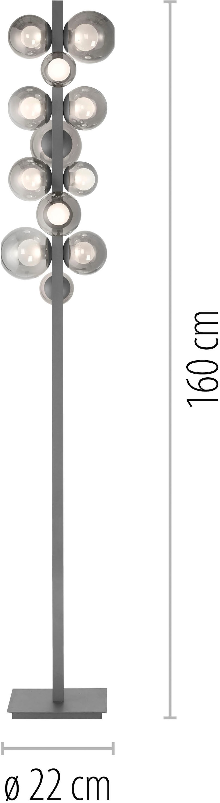 Neuhaus PURE LED Stehlampe »PURE Popup« LED-Board 1 Stk. warmweiß - kaltweiß Stufenloses dimmen, CCT, Tastdimmer,  Memoryfunktion