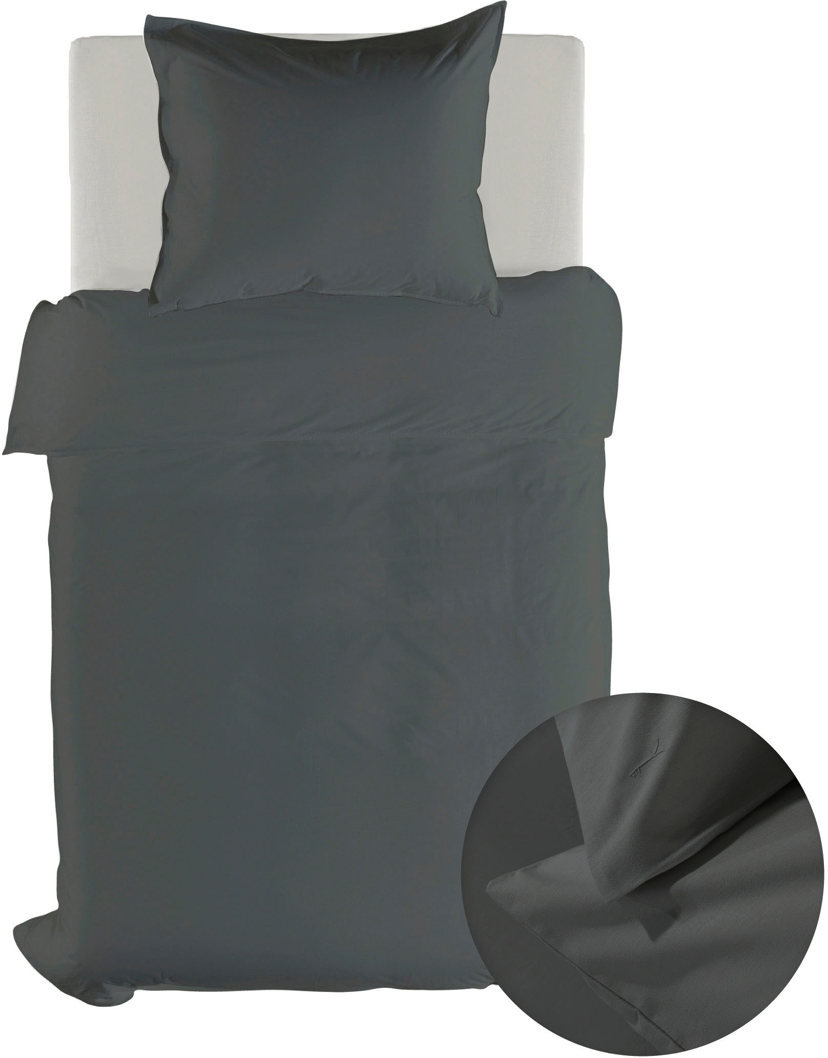 YELLOW Bettwäsche »Suite-Casablanca« 2 Stk. tlg. Uni, 100% Baumwolle ab 135 günstig online kaufen