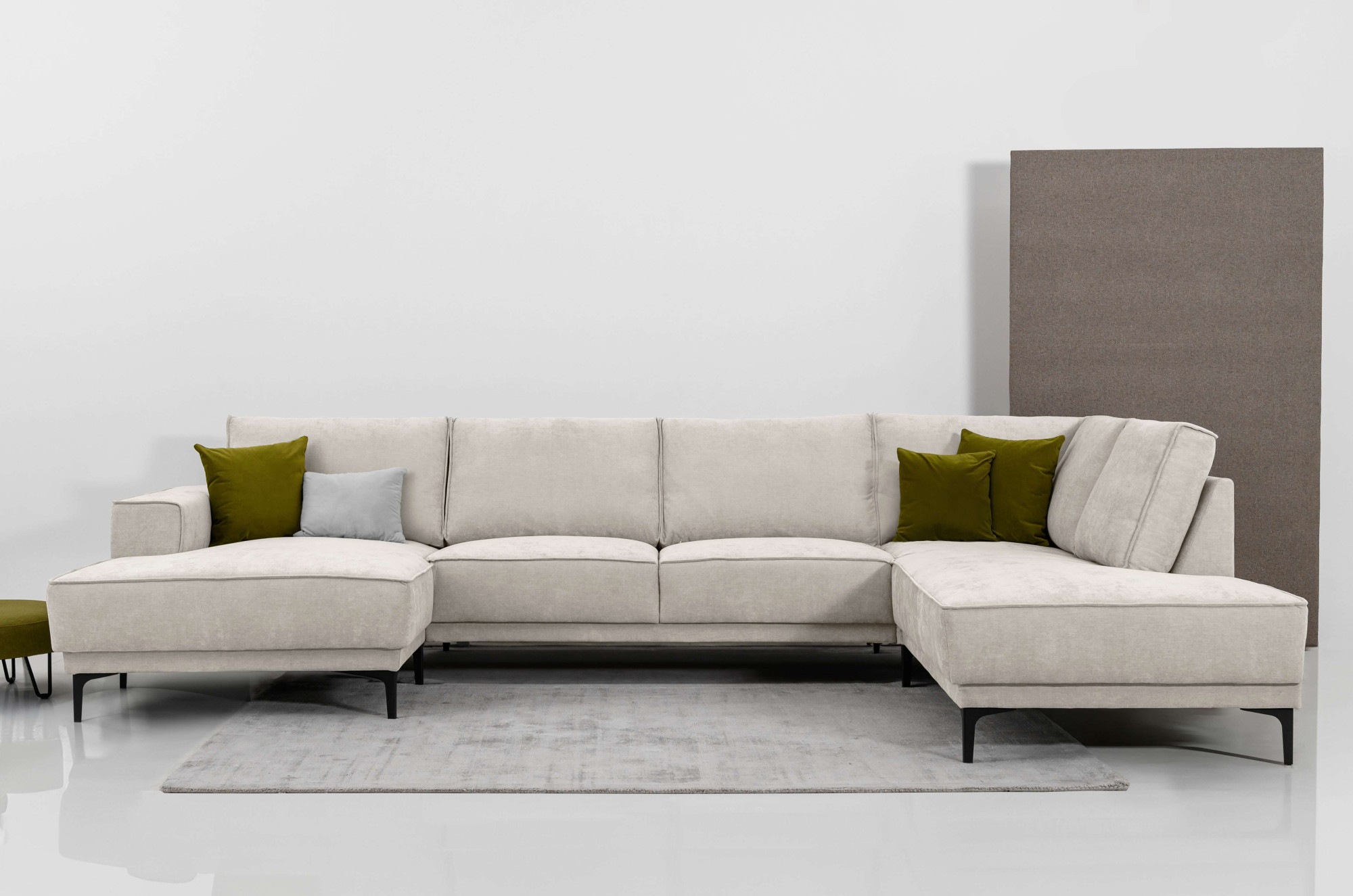 Places of Style Wohnlandschaft »XXL Sofa Oland, Struktur, Flachgewebe, Luxu günstig online kaufen
