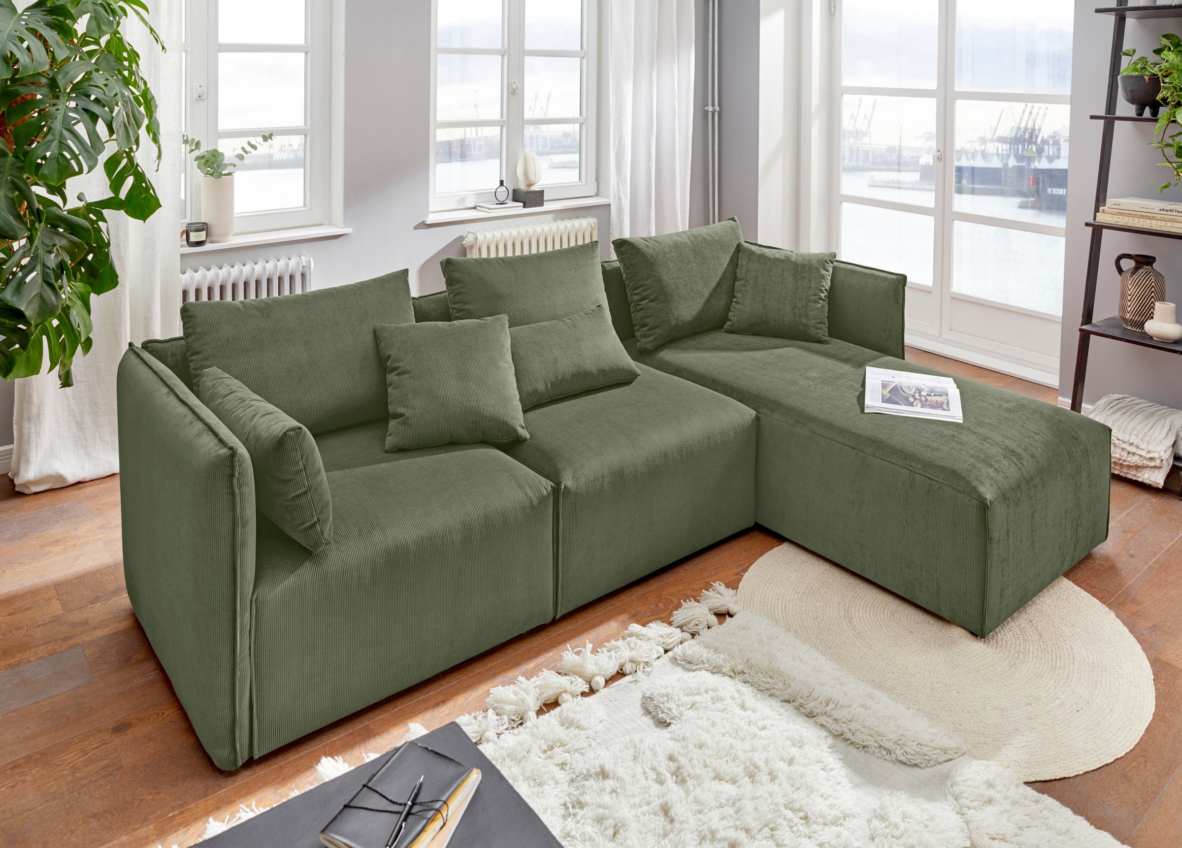 andas Ecksofa »Nöre«, (3 Teile), zusammengesetzt aus Modulen, in vielen Bezugsqualitäten und Farben
